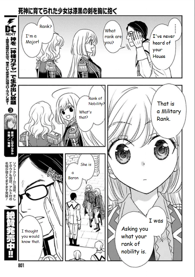 Shinigami ni Sodaterareta Shoujo wa Shikkoku no Tsurugi o Mune ni Idaku Chapter 45 page 17 - 