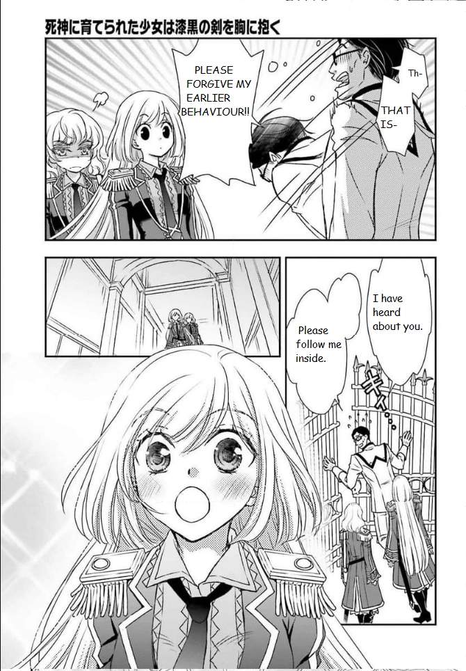 Shinigami ni Sodaterareta Shoujo wa Shikkoku no Tsurugi o Mune ni Idaku Chapter 45 page 19 - 