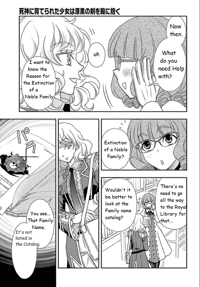 Shinigami ni Sodaterareta Shoujo wa Shikkoku no Tsurugi o Mune ni Idaku Chapter 45 page 23 - 