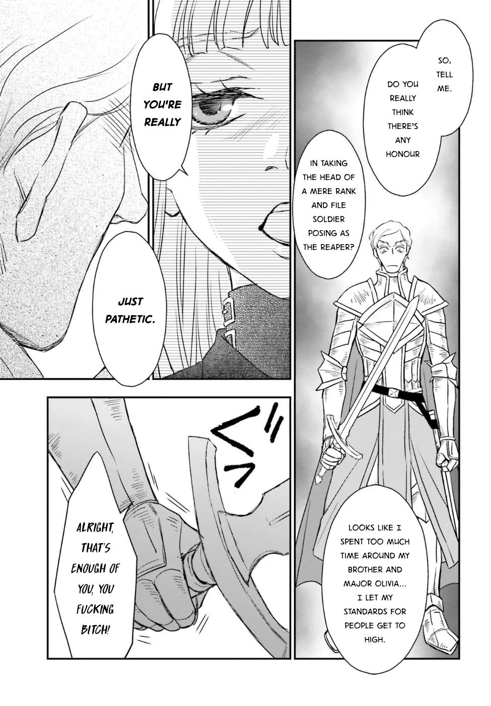 Shinigami ni Sodaterareta Shoujo wa Shikkoku no Tsurugi o Mune ni Idaku Chapter 54.1 page 11 - 