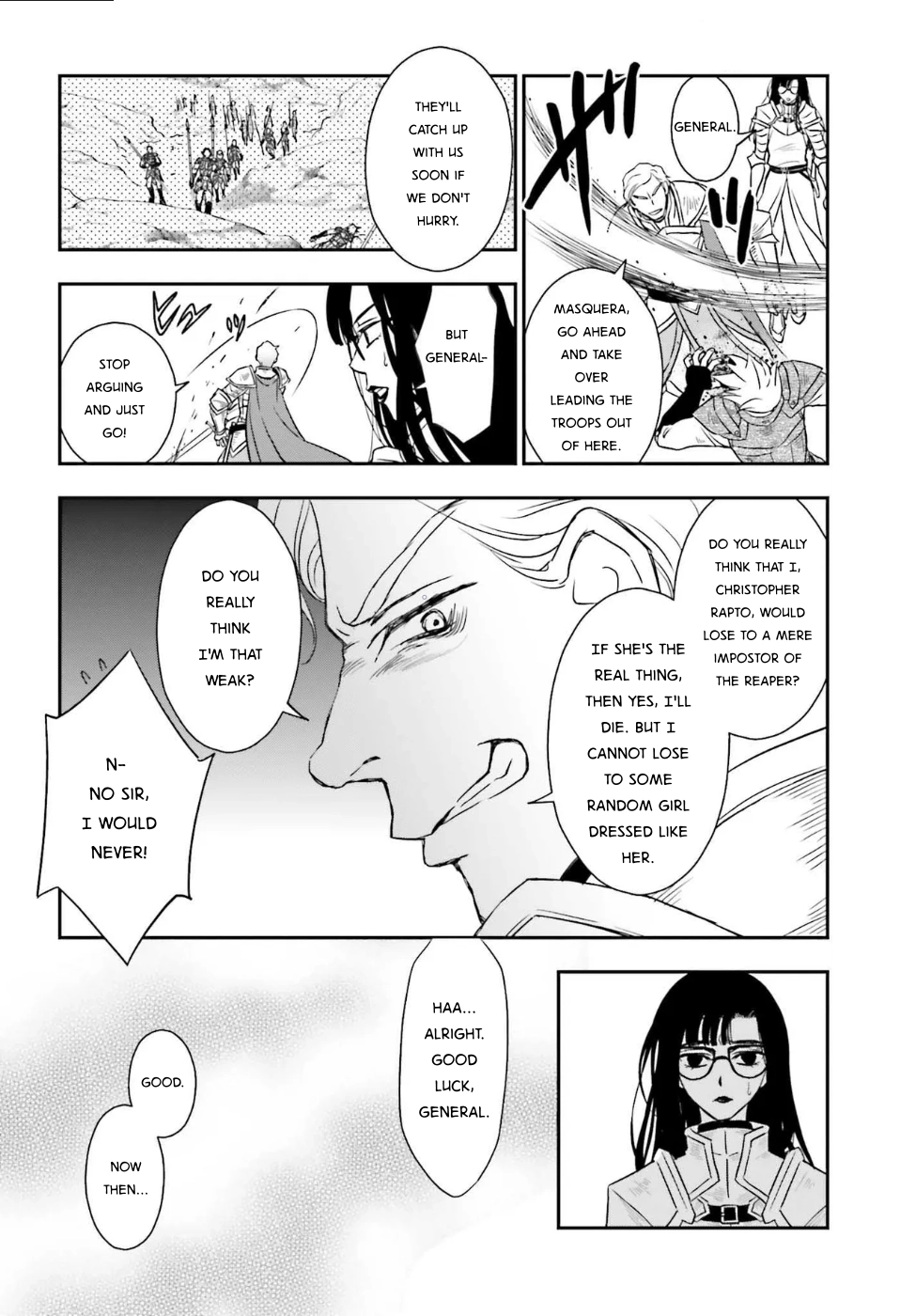 Shinigami ni Sodaterareta Shoujo wa Shikkoku no Tsurugi o Mune ni Idaku Chapter 54.1 page 6 - 