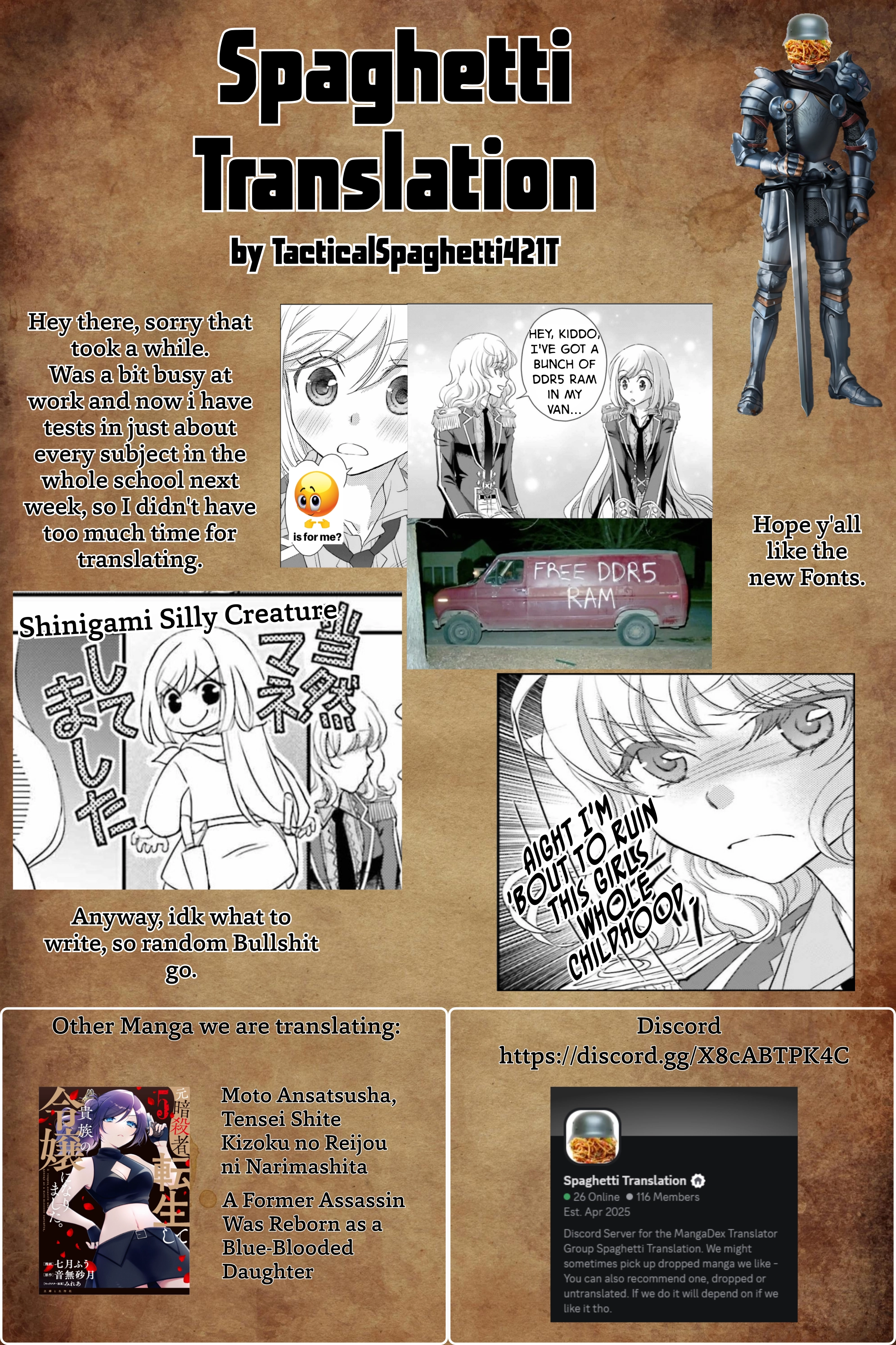 Shinigami ni Sodaterareta Shoujo wa Shikkoku no Tsurugi o Mune ni Idaku Chapter 57.1 page 14 - 