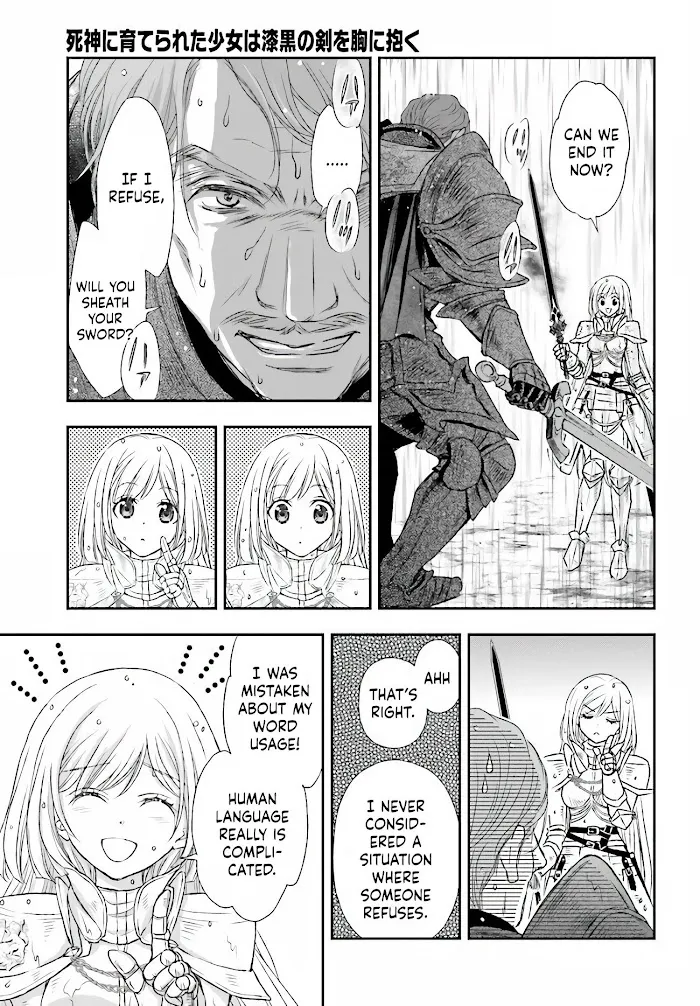 Shinigami ni Sodaterareta Shoujo wa Shikkoku no Tsurugi wo Mune ni Idaku Chapter 10 page 18 - 