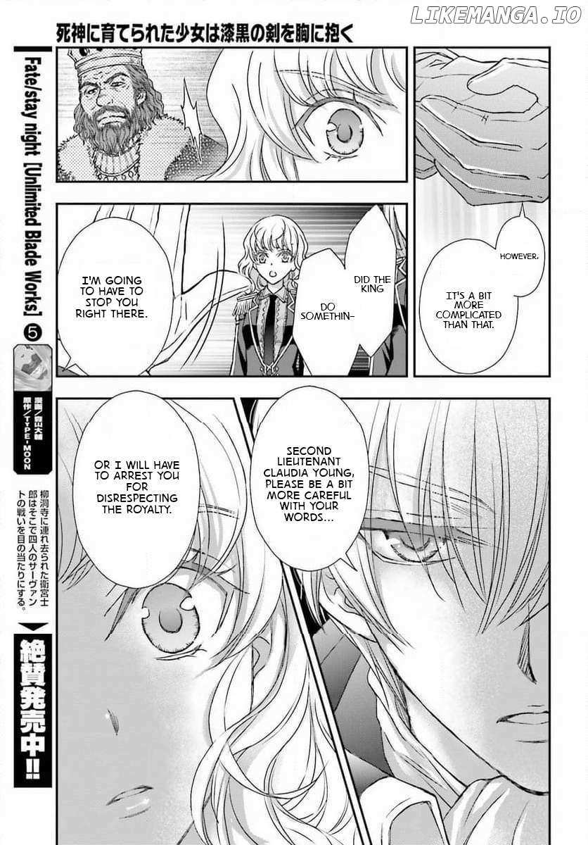 Shinigami ni Sodaterareta Shoujo wa Shikkoku no Tsurugi wo Mune ni Idaku Chapter 47 page 18 - 