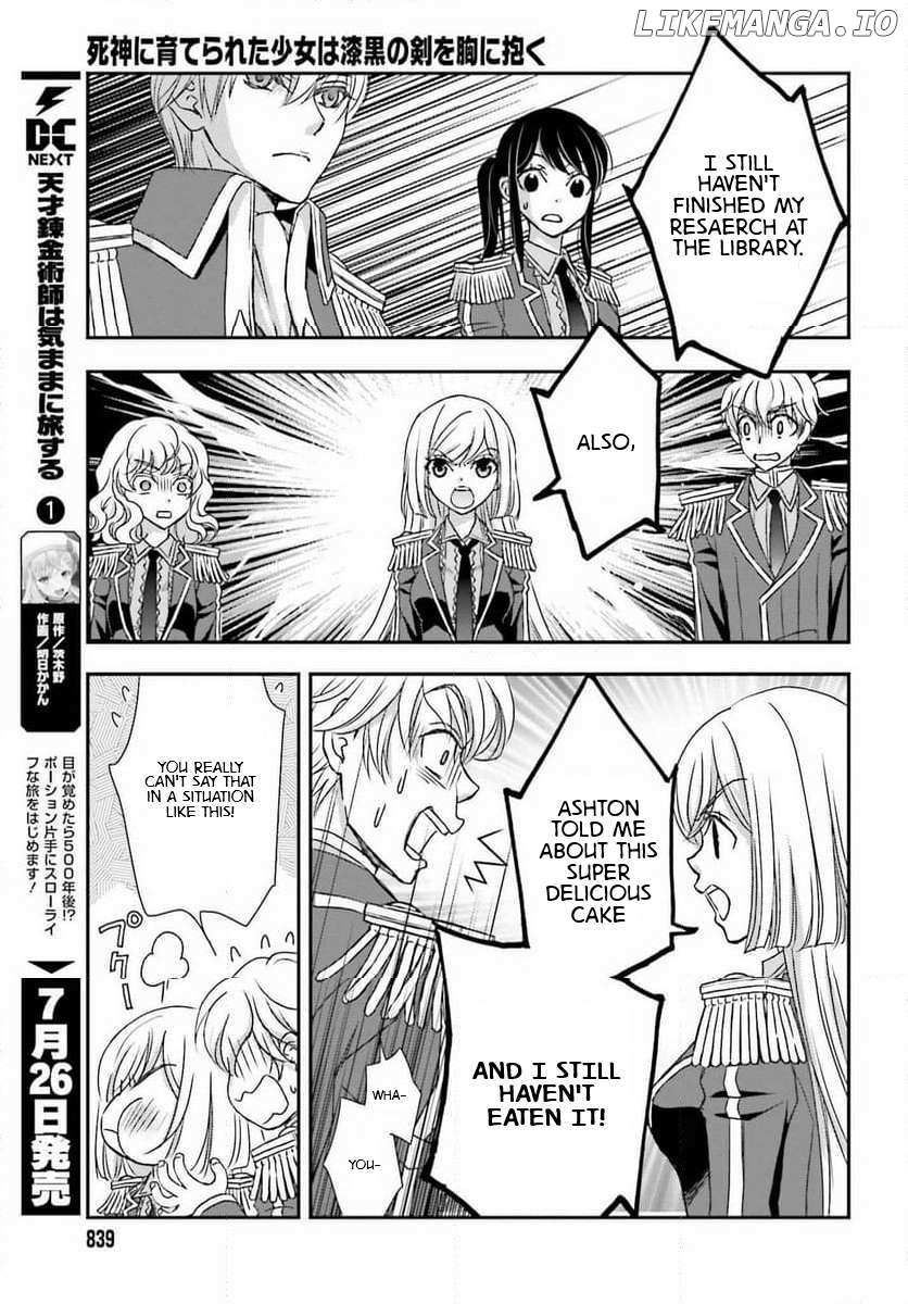 Shinigami ni Sodaterareta Shoujo wa Shikkoku no Tsurugi wo Mune ni Idaku Chapter 47 page 24 - 