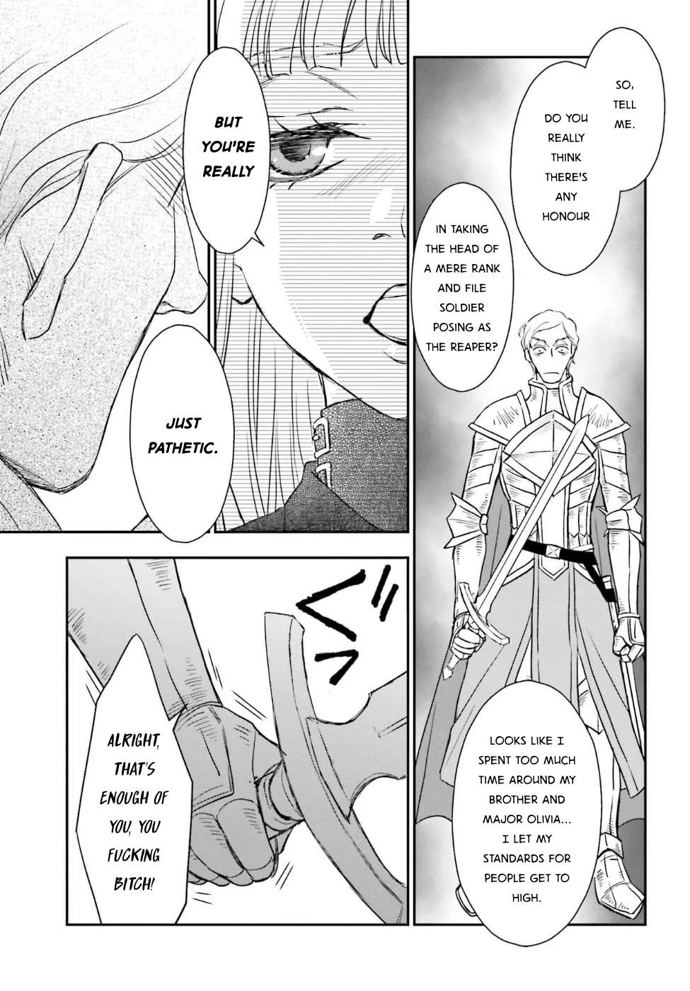 Shinigami ni Sodaterareta Shoujo wa Shikkoku no Tsurugi wo Mune ni Idaku Chapter 54 page 12 - 