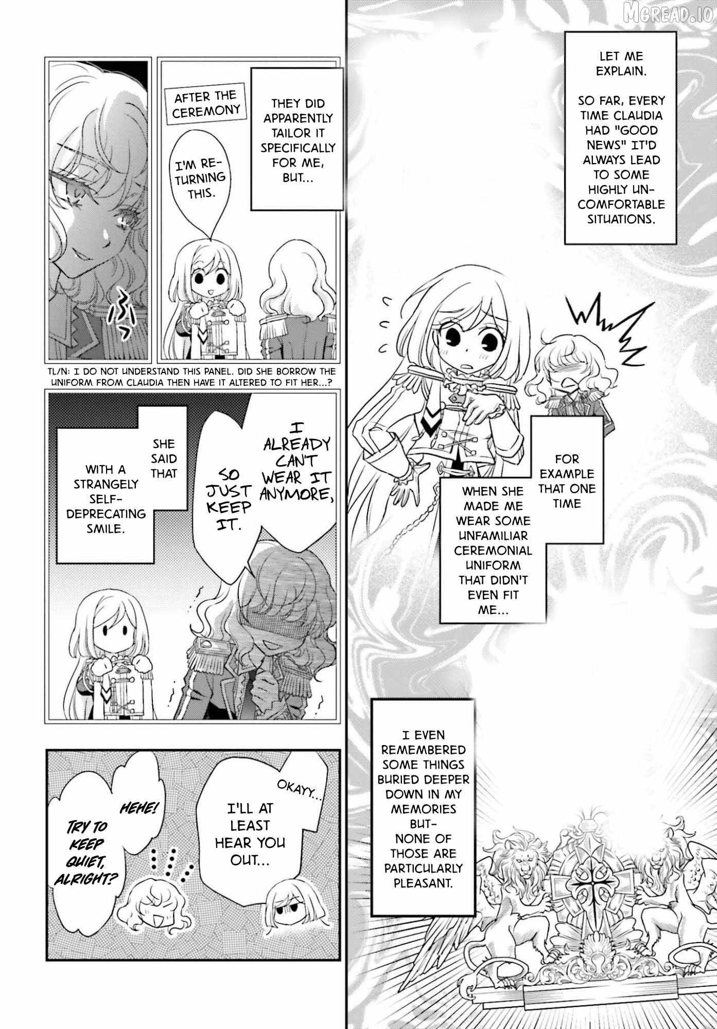 Shinigami ni Sodaterareta Shoujo wa Shikkoku no Tsurugi wo Mune ni Idaku Chapter 57.1 page 6 - 