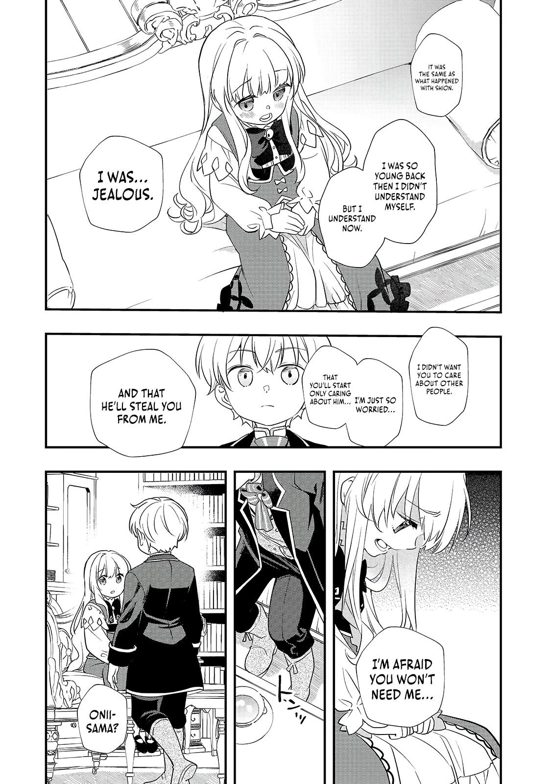 Shinu Unmei ni Aru Akuyaku Reijou no Ani ni Tensei Shita node, Imouto o Sodatete Mirai o Kaetai to Omoimasu Chapter 7 page 14 - 