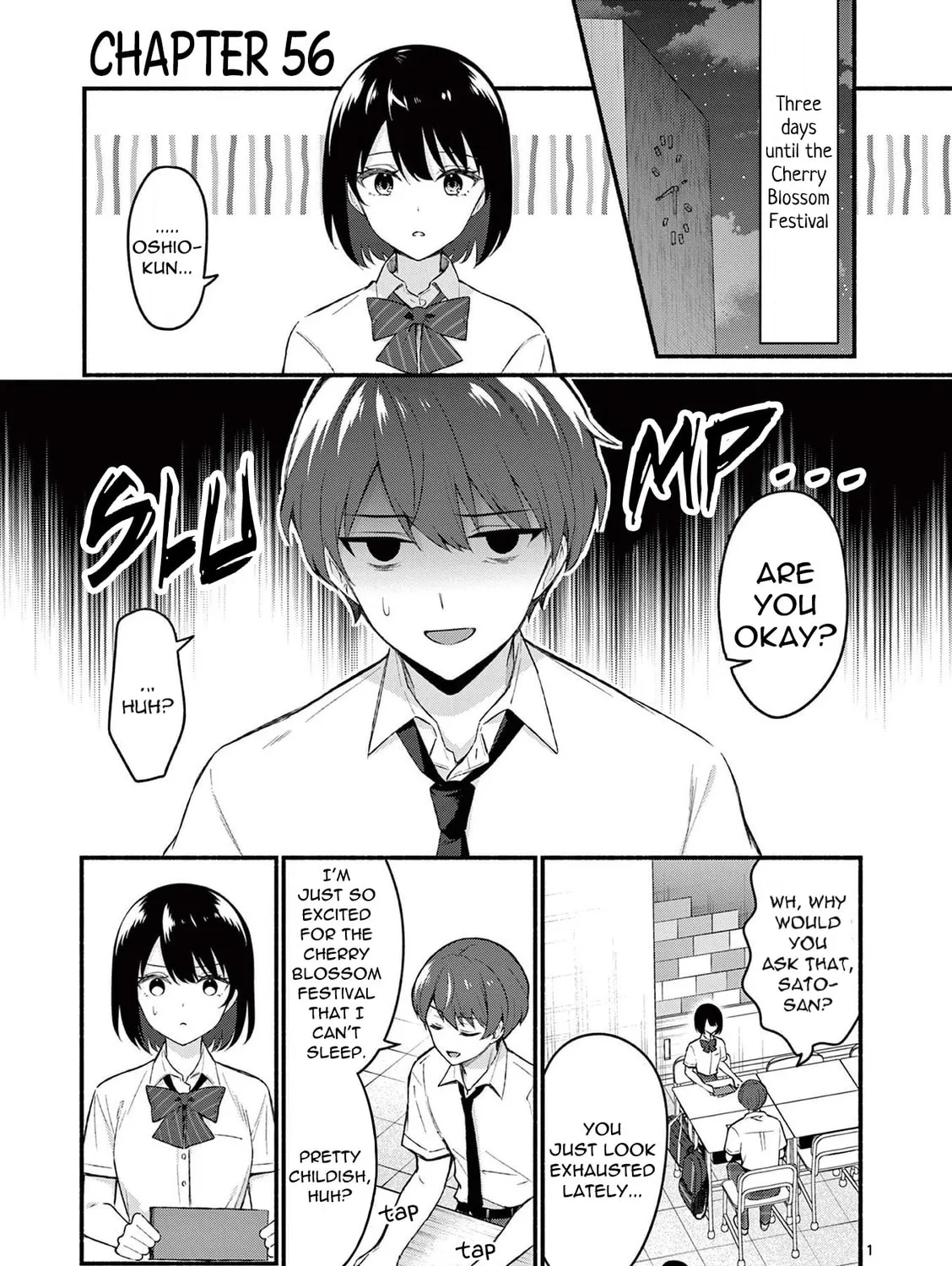 Shiotaiou no Sato-san ga Ore ni dake Amai Chapter 56 page 1 - 