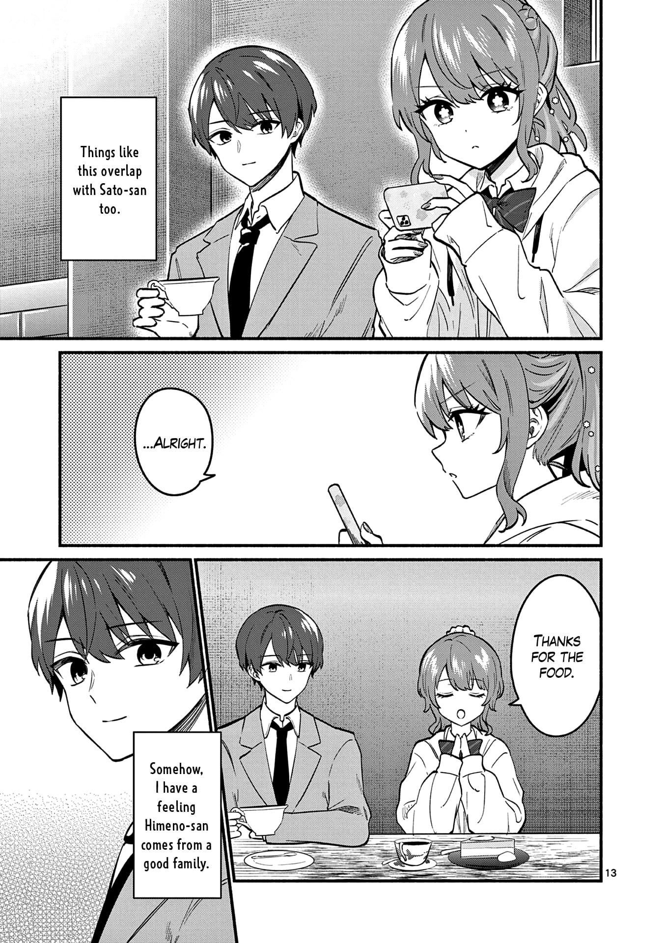 Shiotaiou no Sato-san ga Ore ni dake Amai Chapter 84 page 13 - 