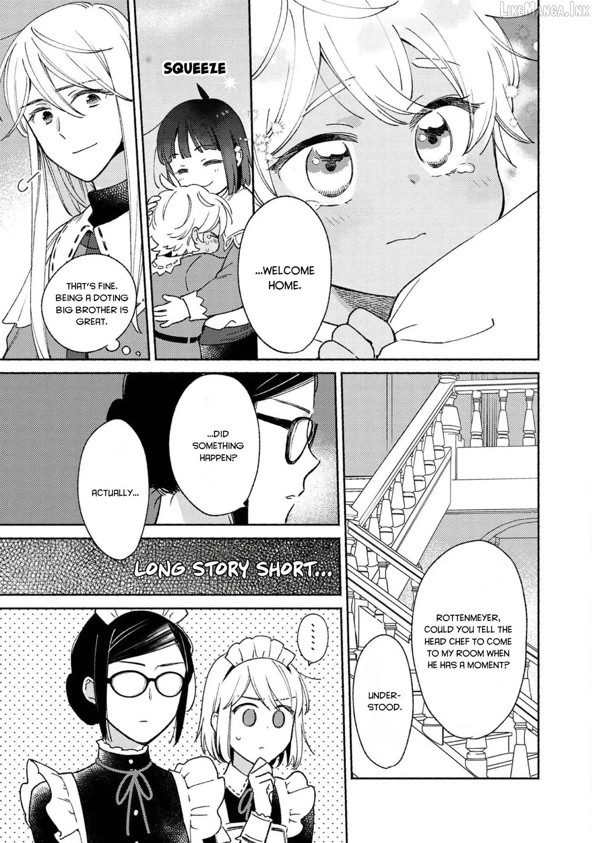 Shiroi Buta Kizoku desu ga Zense no Kioku ga Haeta no de Hiyoko na Otouto Sodatemasu Chapter 10 page 25 - 