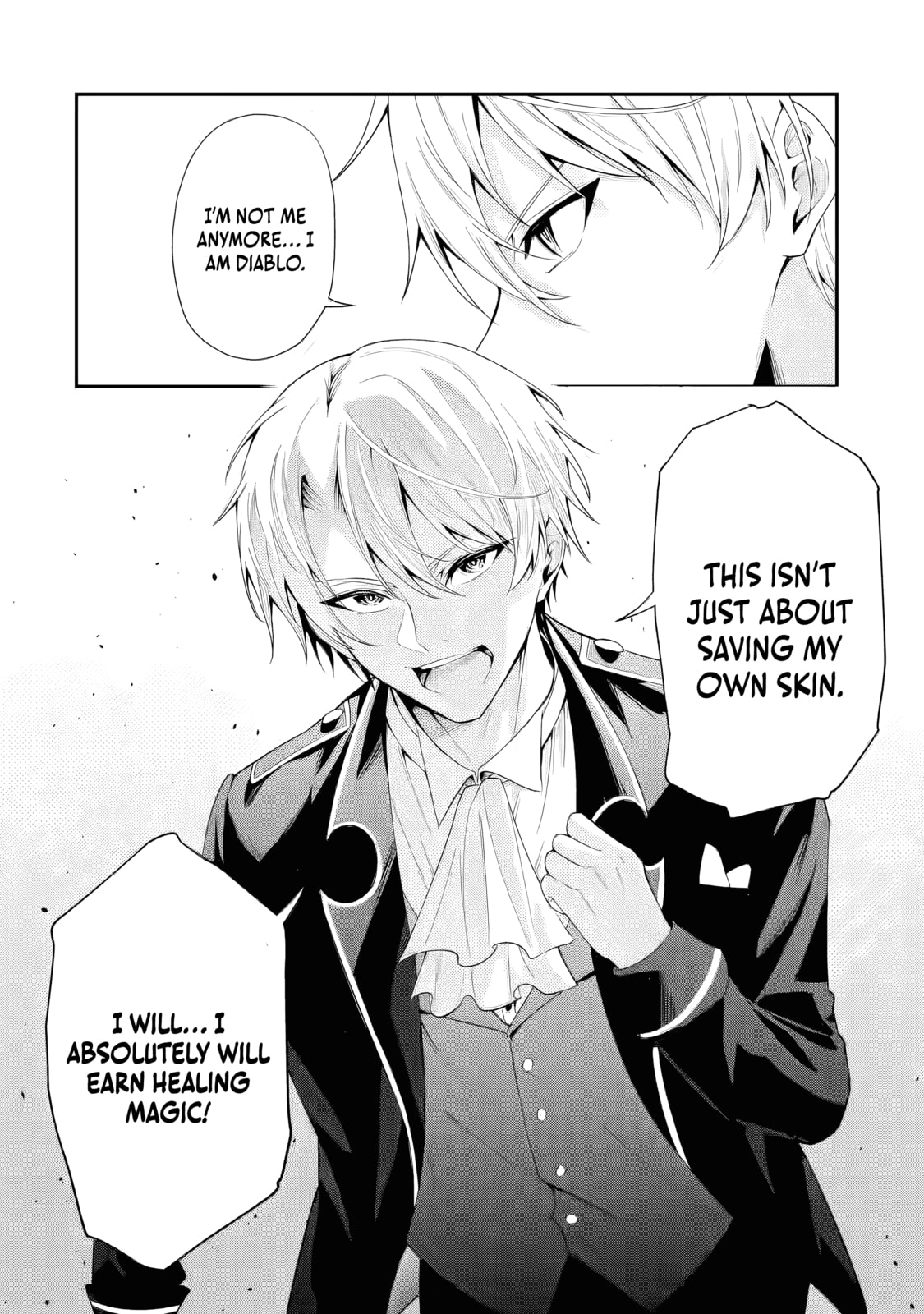 Shokei Flag no Akuyaku Kizoku ni Tensei Shita ga, Shinitakunai no de Yami Mahou o Kiwamete Heroine-tachi o Sukuimasu Chapter 1 page 24 - 