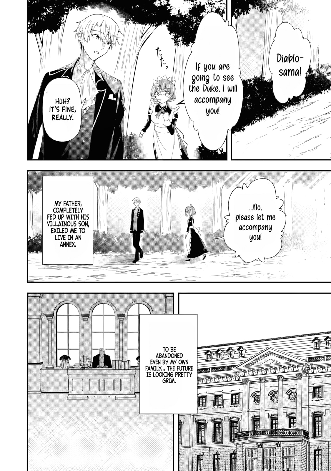 Shokei Flag no Akuyaku Kizoku ni Tensei Shita ga, Shinitakunai no de Yami Mahou o Kiwamete Heroine-tachi o Sukuimasu Chapter 1 page 32 - 