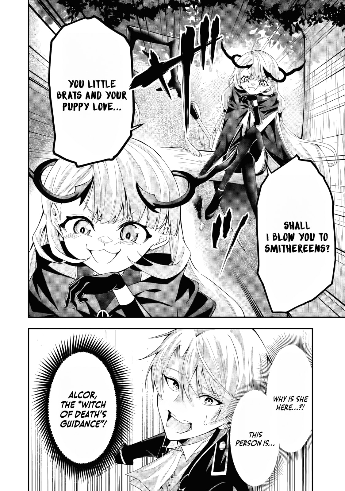 Shokei Flag no Akuyaku Kizoku ni Tensei Shita ga, Shinitakunai no de Yami Mahou o Kiwamete Heroine-tachi o Sukuimasu Chapter 1 page 42 - 