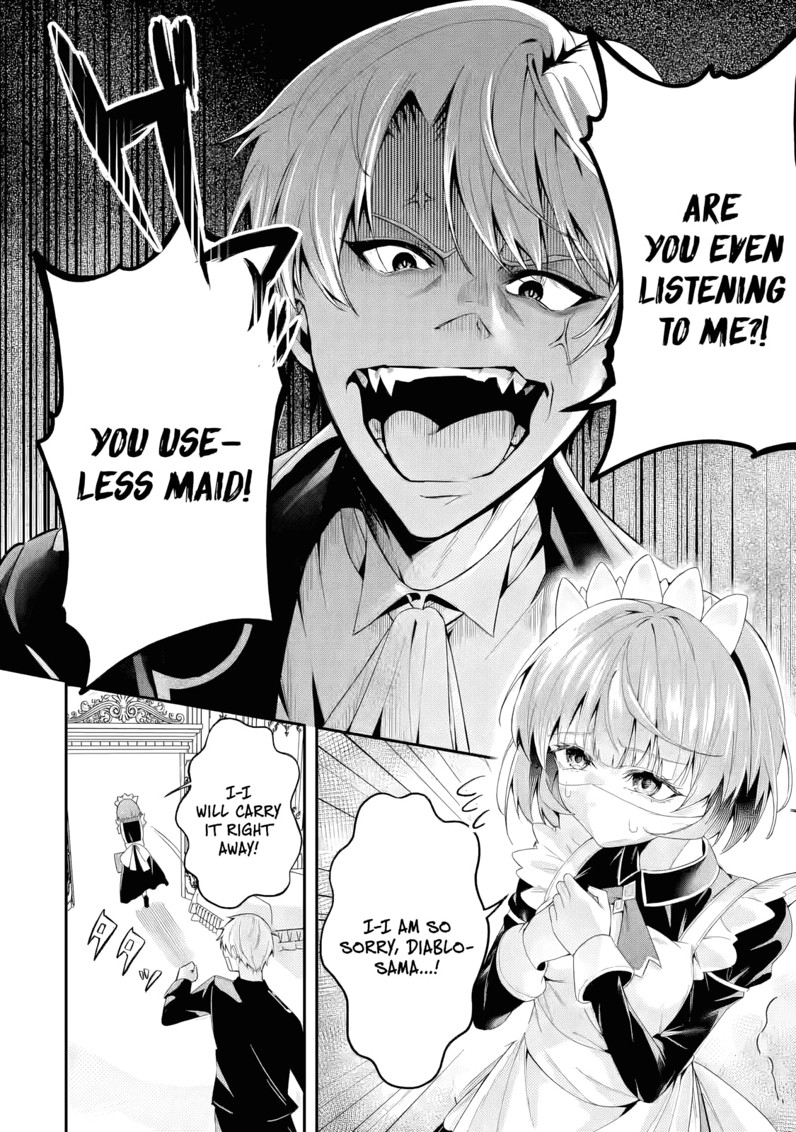Shokei Flag no Akuyaku Kizoku ni Tensei Shita ga, Shinitakunai no de Yami Mahou o Kiwamete Heroine-tachi o Sukuimasu Chapter 1 page 6 - 