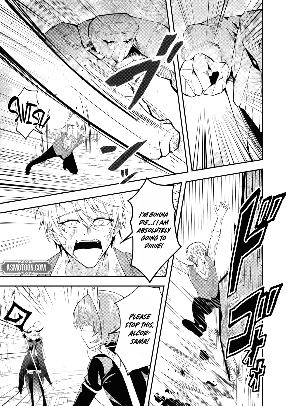 Shokei Flag no Akuyaku Kizoku ni Tensei Shita ga, Shinitakunai no de Yami Mahou o Kiwamete Heroine-tachi o Sukuimasu Chapter 1 page 55 - 