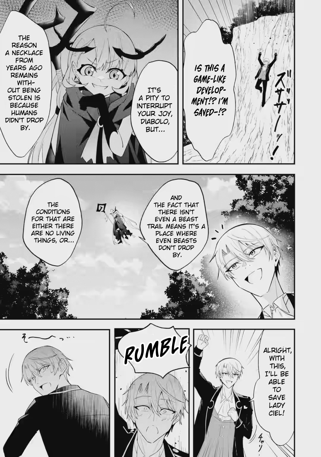 Shokei Flag no Akuyaku Kizoku ni Tensei Shita ga, Shinitakunai no de Yami Mahou o Kiwamete Heroine-tachi o Sukuimasu Chapter 2.3 page 10 - 