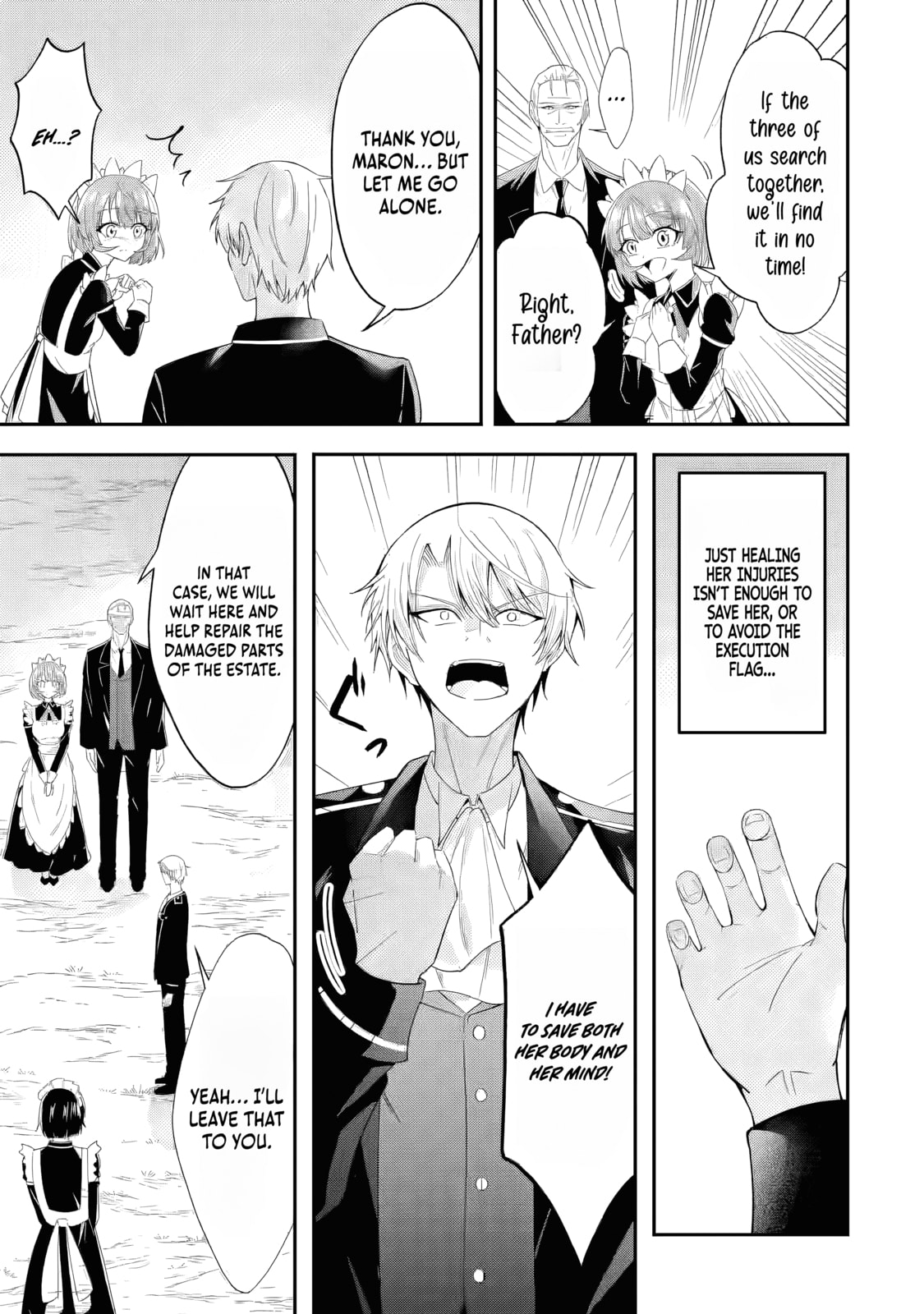 Shokei Flag no Akuyaku Kizoku ni Tensei Shita ga, Shinitakunai no de Yami Mahou o Kiwamete Heroine-tachi o Sukuimasu Chapter 2 page 30 - 