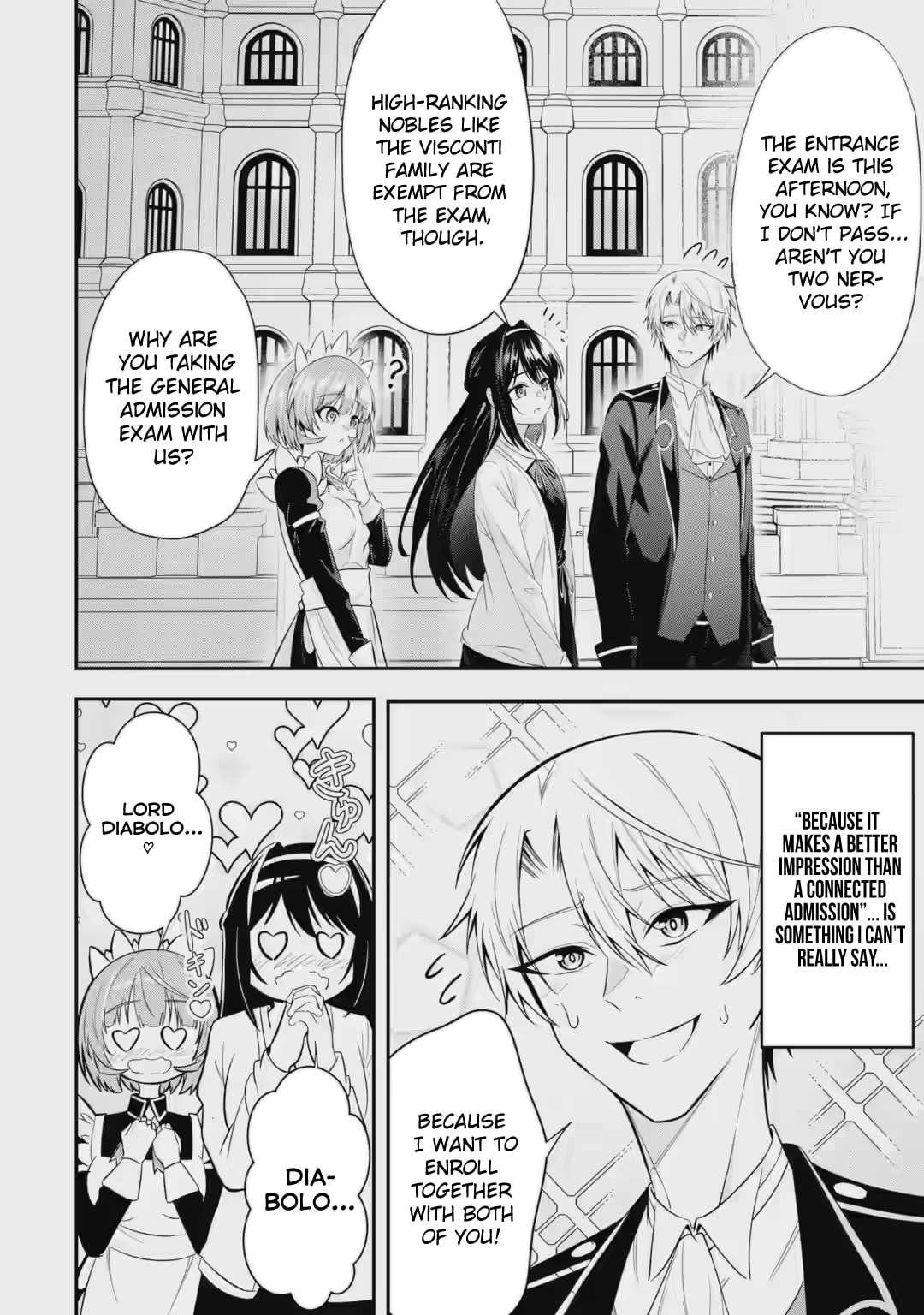 Shokei Flag no Akuyaku Kizoku ni Tensei Shita ga, Shinitakunai no de Yami Mahou o Kiwamete Heroine-tachi o Sukuimasu Chapter 3.3 page 9 - 