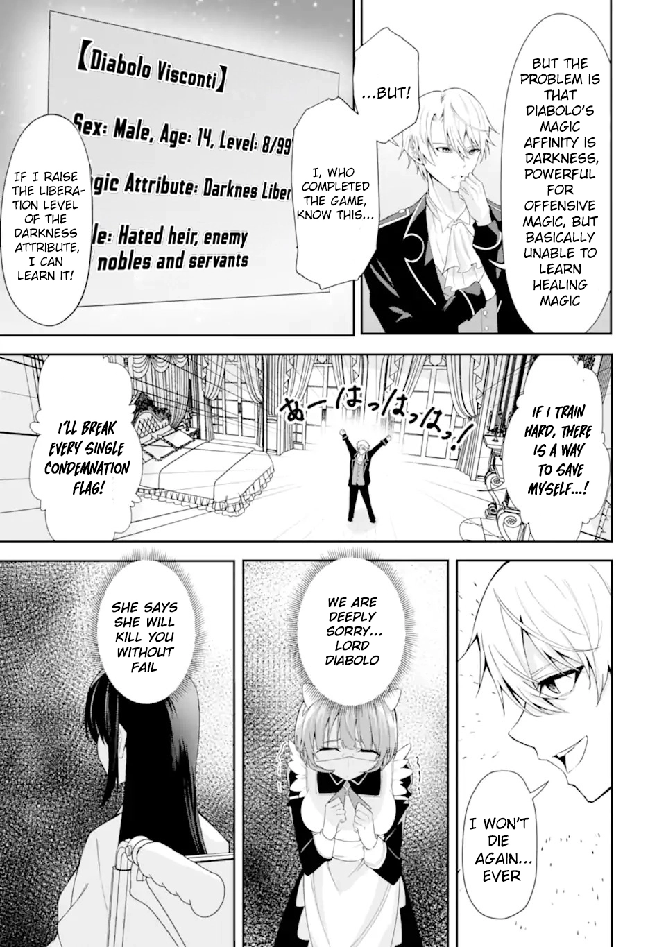 Shokei Flag No Akuyaku Kizoku Ni Tensei Shitaga, Shinitakunainode Yami Maho Wo Kiwamete Heroine Tachi Wo Sukuimasu Byojakuna Heroine Wo Care Shitara Naze Ka Ore Ga Dekiai Sareta Ken Chapter 1.1 page 24 - 