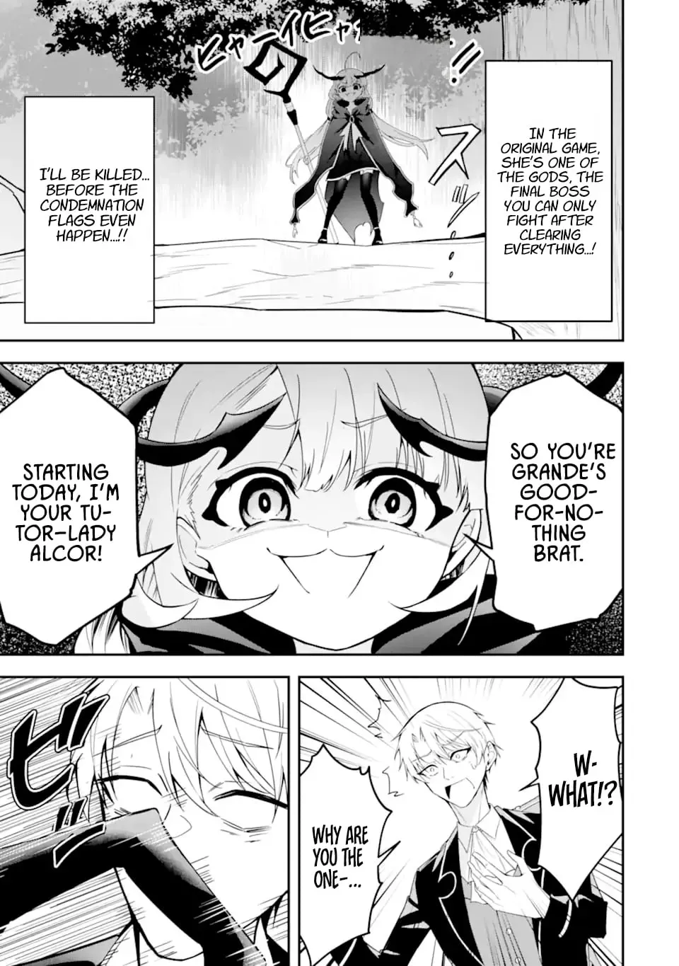 Shokei Flag No Akuyaku Kizoku Ni Tensei Shitaga, Shinitakunainode Yami Maho Wo Kiwamete Heroine Tachi Wo Sukuimasu Byojakuna Heroine Wo Care Shitara Naze Ka Ore Ga Dekiai Sareta Ken Chapter 1.2 page 13 - 