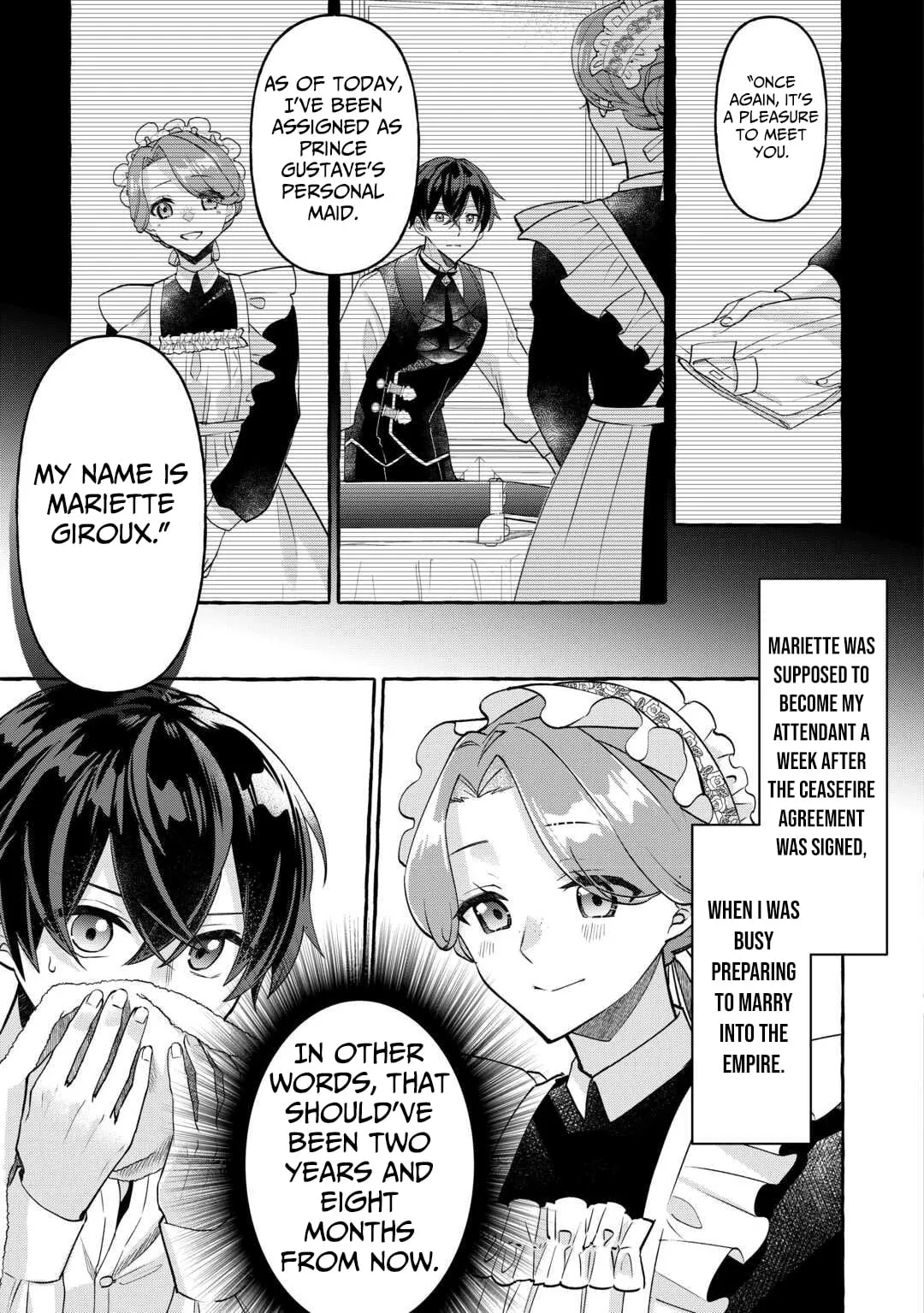 Shokei Sareta Shi ni Modori No Dairoku Ouji wa Kokoku wo Sute, Ringoku no Guillotine Koujo to Fukushuu wo Chikau Chapter 3 page 14 - 