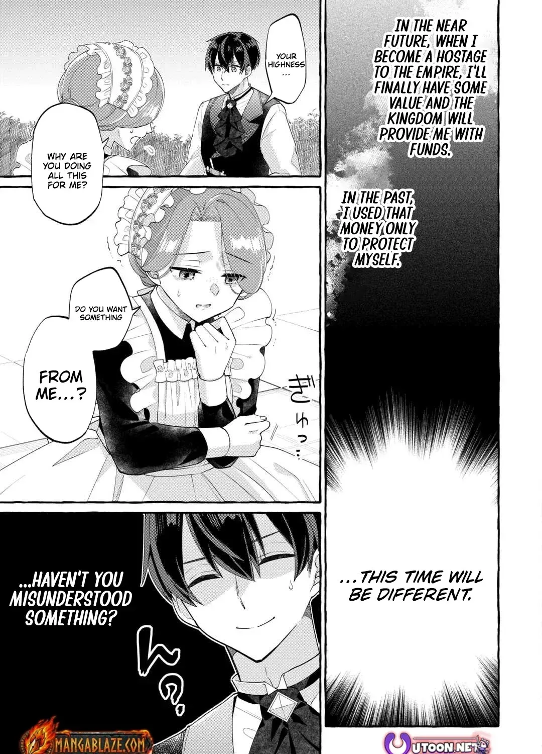 Shokei Sareta Shi ni Modori No Dairoku Ouji wa Kokoku wo Sute, Ringoku no Guillotine Koujo to Fukushuu wo Chikau Chapter 5 page 10 - 
