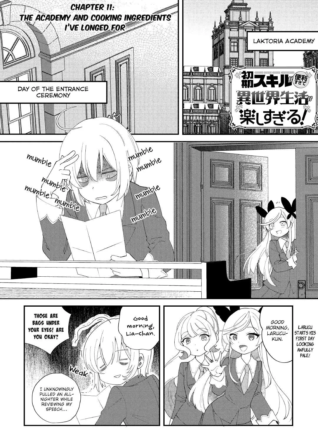 Shoki Skill Ga Benri Sugite Isekai Seikatsu ga Tanoshisugiru! Chapter 11 page 1 - 