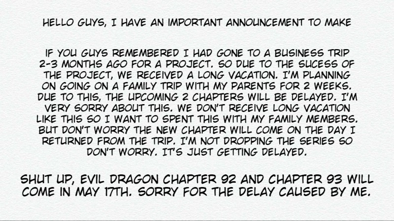 Shut up, Evil Dragon, I don