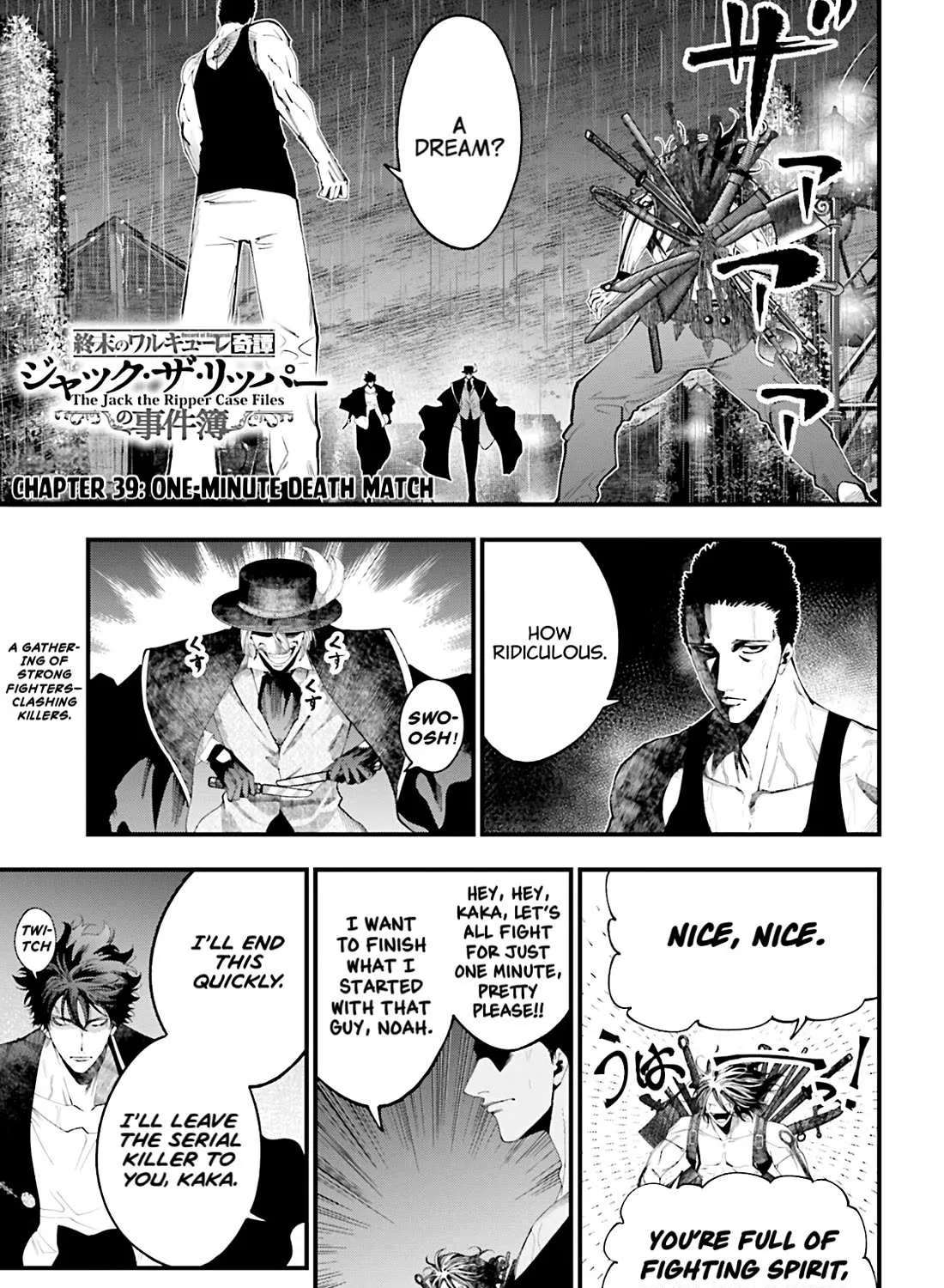Shuumatsu no Valkyrie Kitan – Jack the Ripper no Jikenbo Chapter 39 page 1 - 