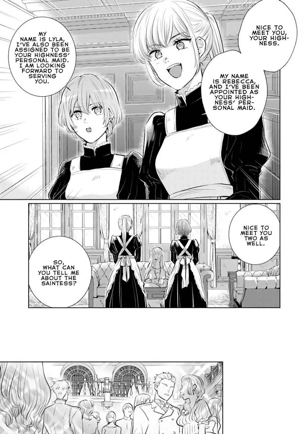 Since a saintess is coming from another world, I, the hindrance, want to disappear Chapter 2.1 page 9 - 