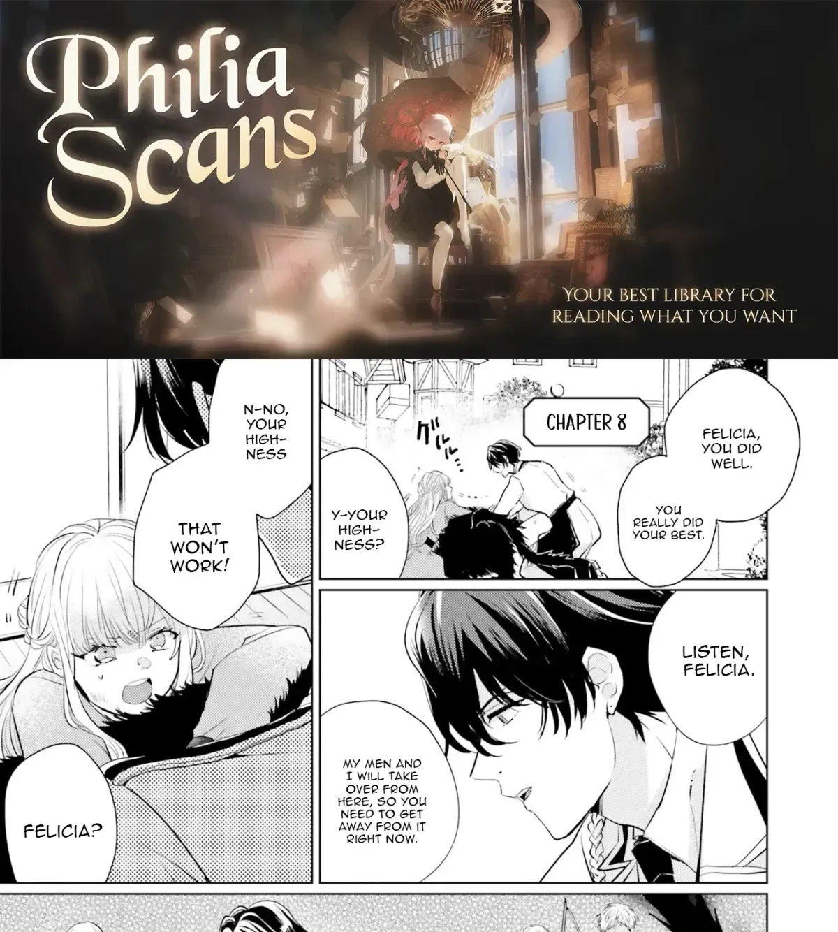 Since a saintess is coming from another world, I, the hindrance, want to disappear Chapter 8 page 1 - 