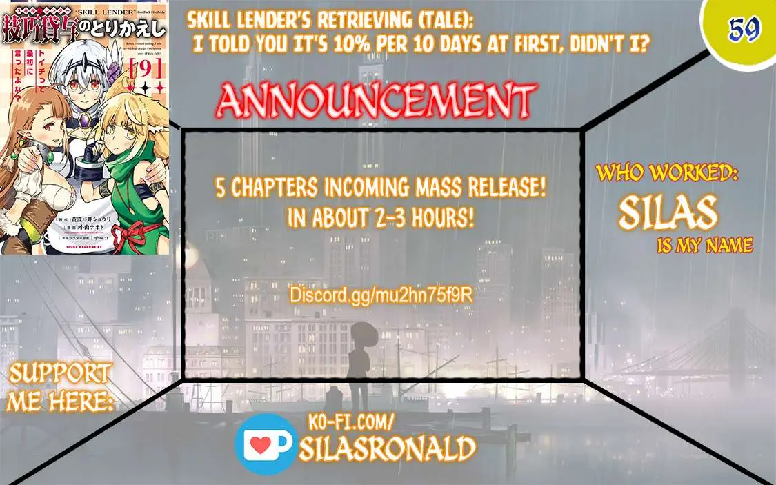 Skill Lender’s retrieving (Tale) ~I told you it’s 10% per 10 days at first, didn’t I~ Chapter 59 page 1 - 