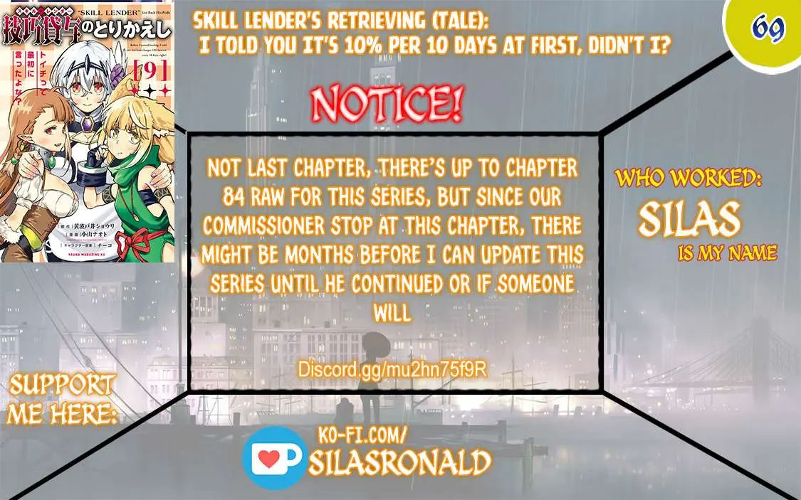 Skill Lender’s retrieving (Tale) ~I told you it’s 10% per 10 days at first, didn’t I~ Chapter 69 page 1 - 