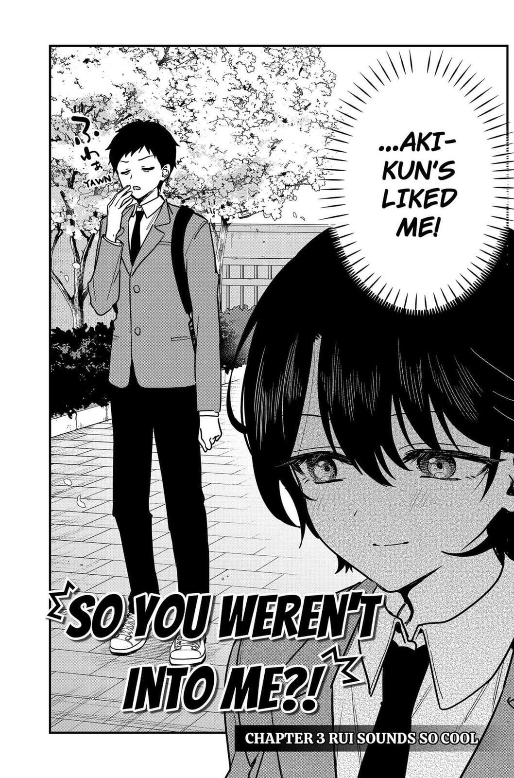 So you weren