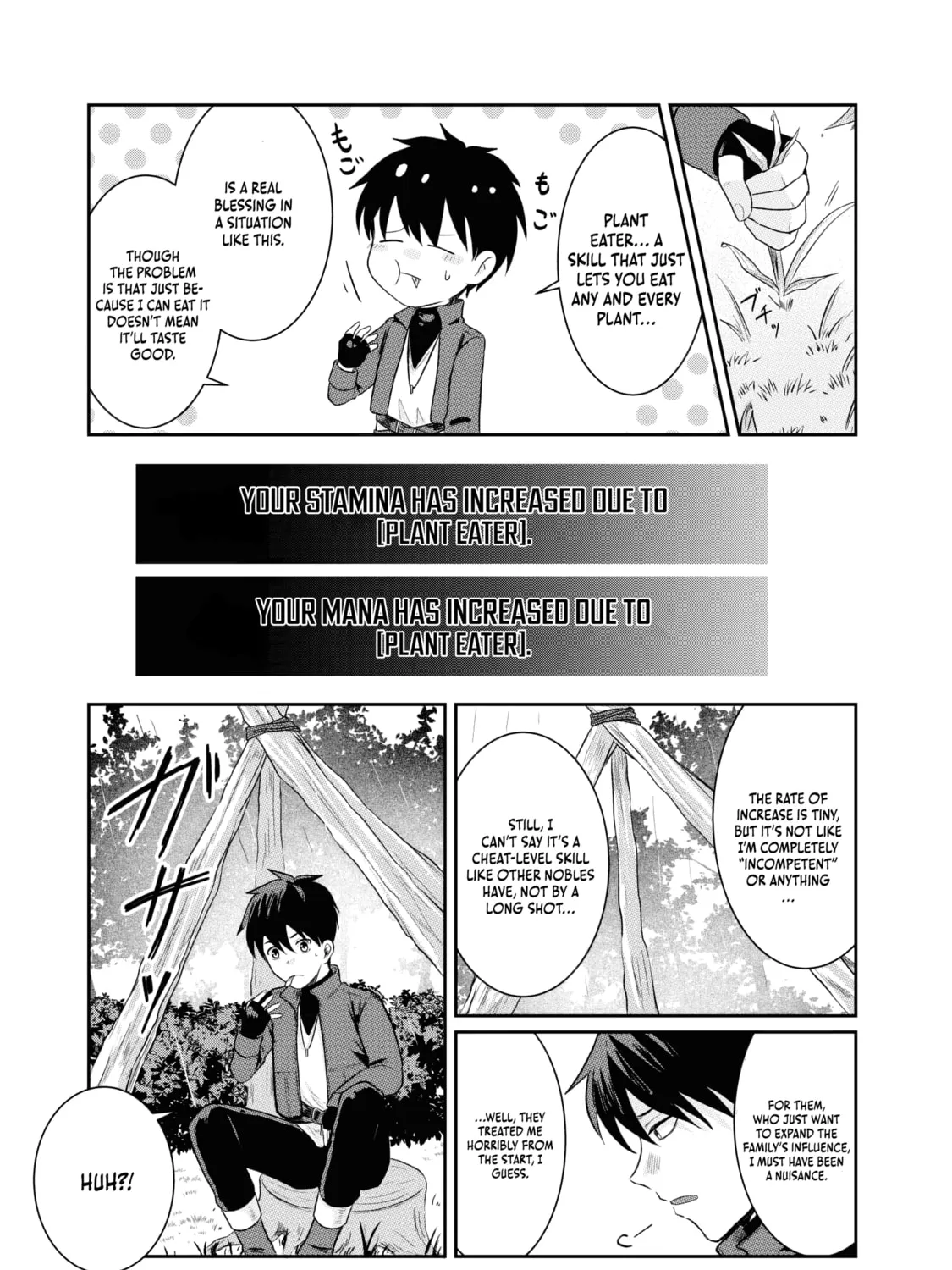 "Sono Hen no Kusa demo Kuttoke" to Tsuihou Sareta Munou Skill [Shokubutsugui] Mochi Tenseisha, Elf no Sato de Maboroshi no Shokubutsu o Tabete Musou Suru Chapter 1 page 26 - 