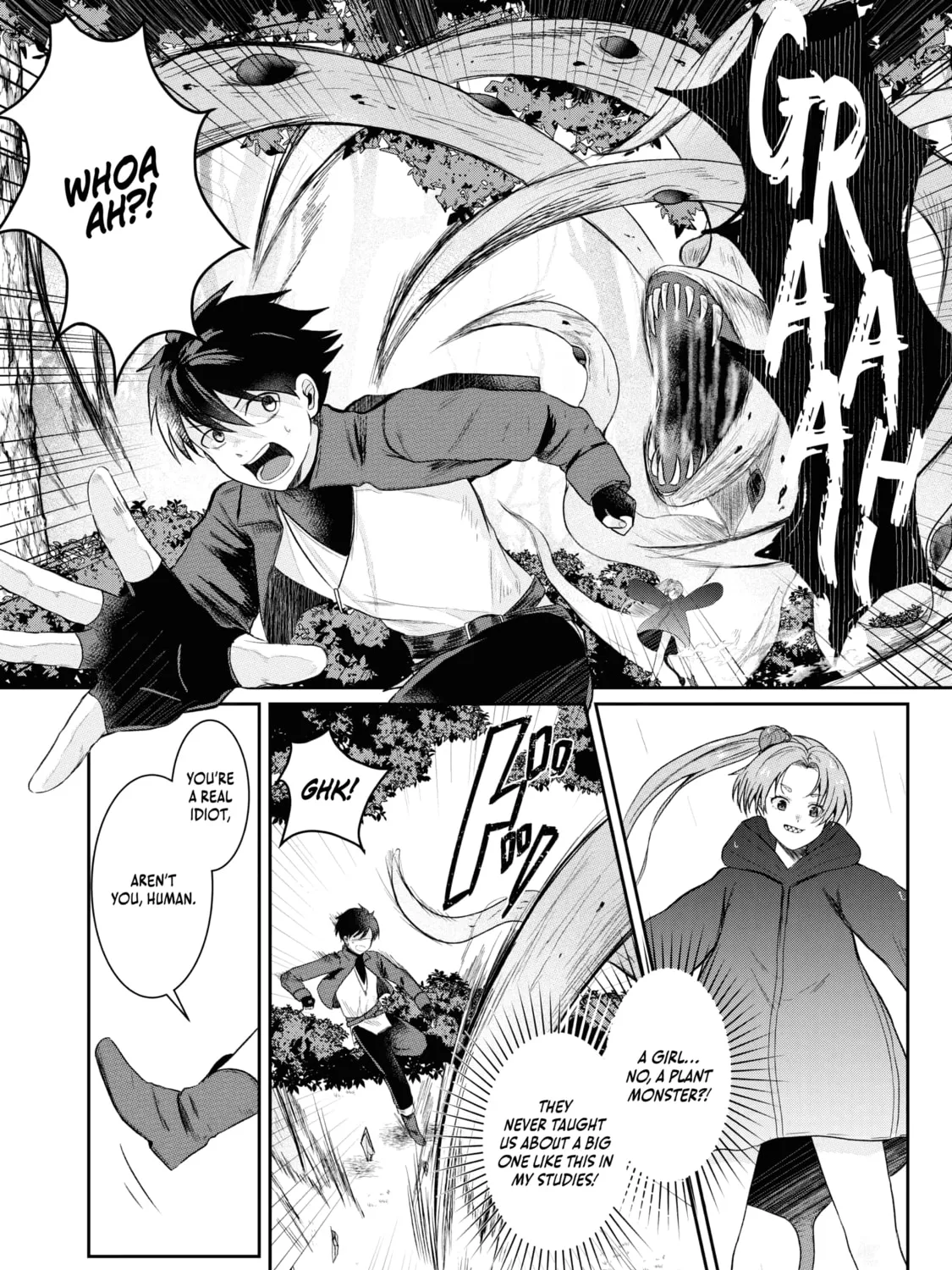 "Sono Hen no Kusa demo Kuttoke" to Tsuihou Sareta Munou Skill [Shokubutsugui] Mochi Tenseisha, Elf no Sato de Maboroshi no Shokubutsu o Tabete Musou Suru Chapter 1 page 34 - 