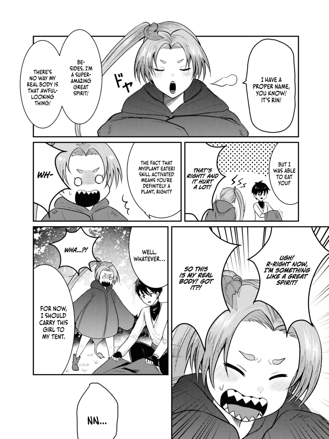 "Sono Hen no Kusa demo Kuttoke" to Tsuihou Sareta Munou Skill [Shokubutsugui] Mochi Tenseisha, Elf no Sato de Maboroshi no Shokubutsu o Tabete Musou Suru Chapter 1 page 60 - 