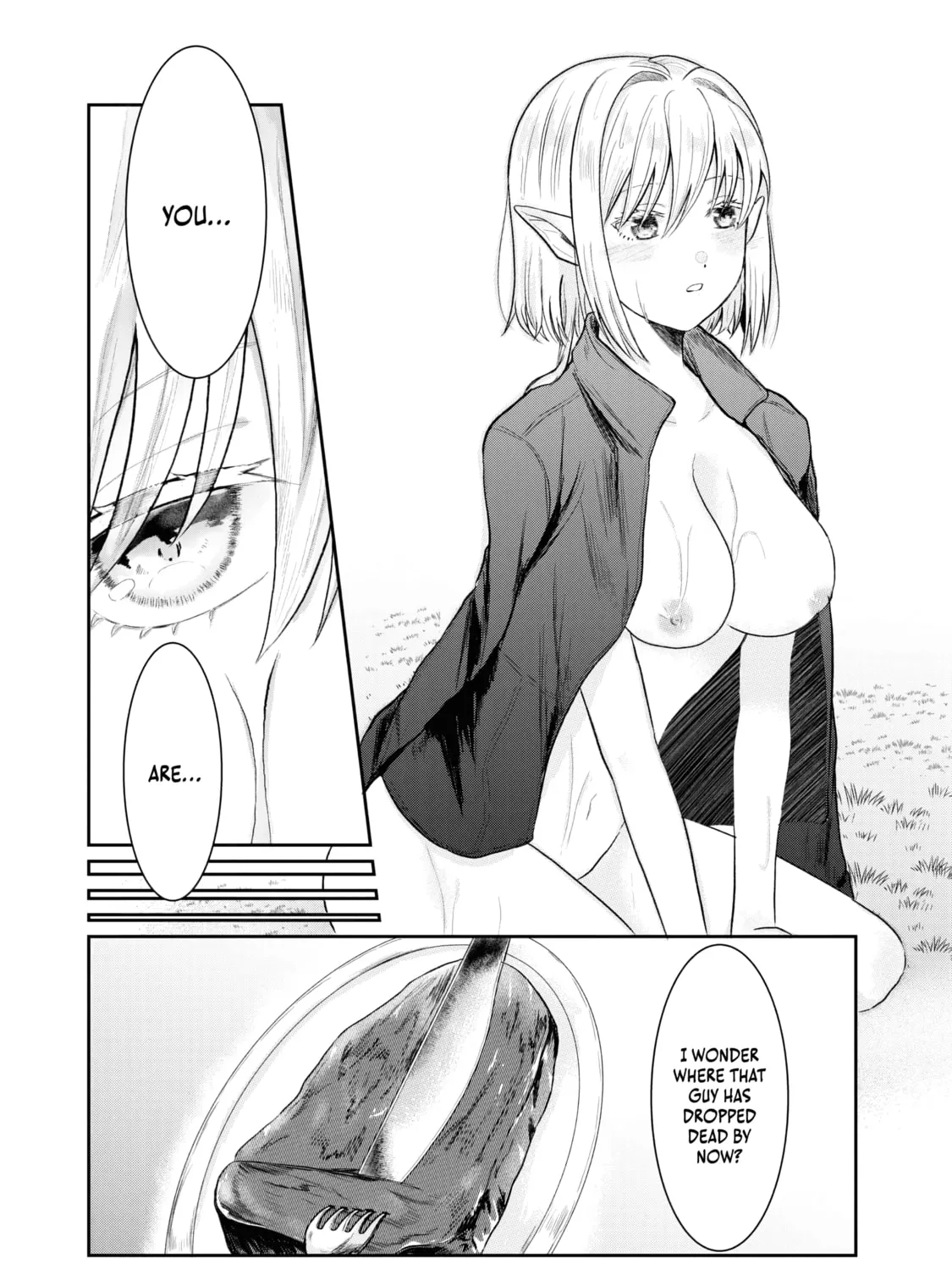 "Sono Hen no Kusa demo Kuttoke" to Tsuihou Sareta Munou Skill [Shokubutsugui] Mochi Tenseisha, Elf no Sato de Maboroshi no Shokubutsu o Tabete Musou Suru Chapter 1 page 62 - 