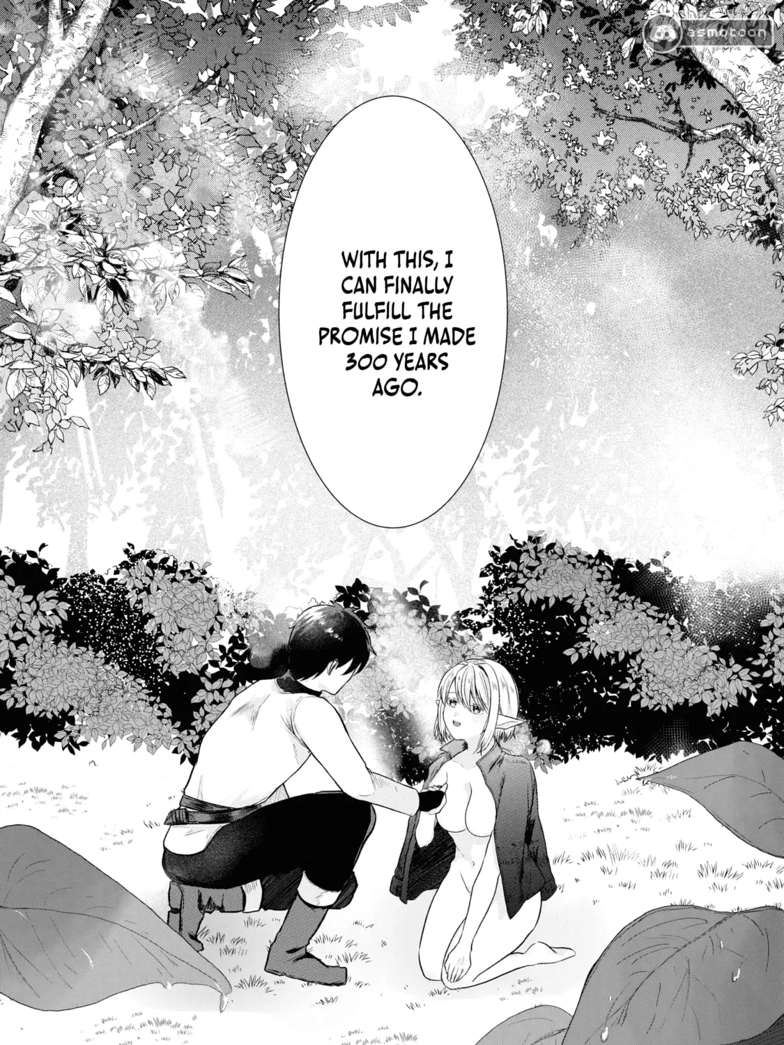 "Sono Hen no Kusa demo Kuttoke" to Tsuihou Sareta Munou Skill [Shokubutsugui] Mochi Tenseisha, Elf no Sato de Maboroshi no Shokubutsu o Tabete Musou Suru Chapter 1 page 76 - 
