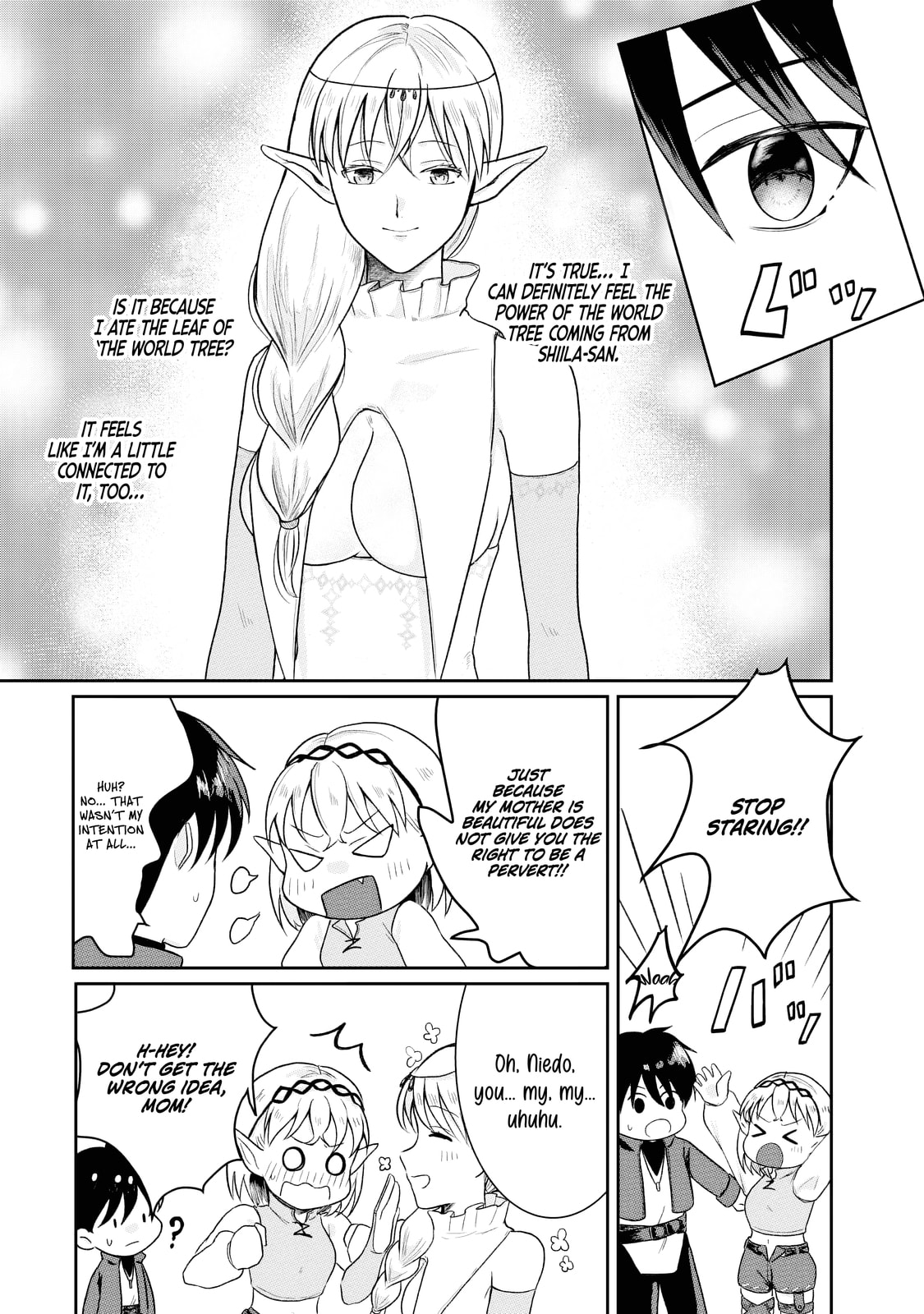"Sono Hen no Kusa demo Kuttoke" to Tsuihou Sareta Munou Skill [Shokubutsugui] Mochi Tenseisha, Elf no Sato de Maboroshi no Shokubutsu o Tabete Musou Suru Chapter 10 page 6 - 