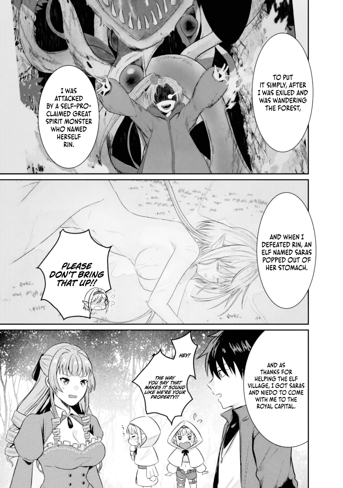 "Sono Hen no Kusa demo Kuttoke" to Tsuihou Sareta Munou Skill [Shokubutsugui] Mochi Tenseisha, Elf no Sato de Maboroshi no Shokubutsu o Tabete Musou Suru Chapter 14 page 14 - 