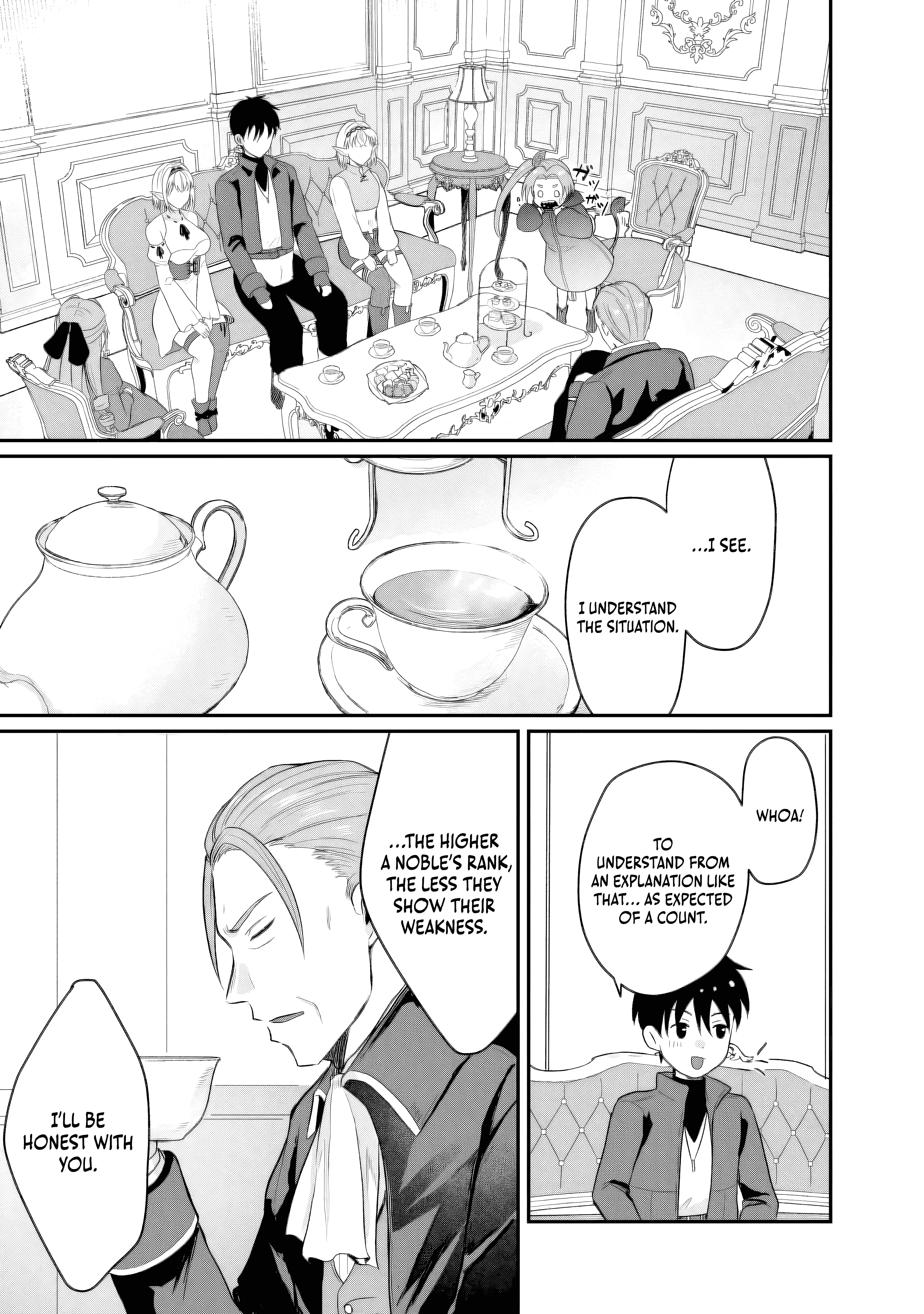 "Sono Hen no Kusa demo Kuttoke" to Tsuihou Sareta Munou Skill [Shokubutsugui] Mochi Tenseisha, Elf no Sato de Maboroshi no Shokubutsu o Tabete Musou Suru Chapter 17 page 4 - 