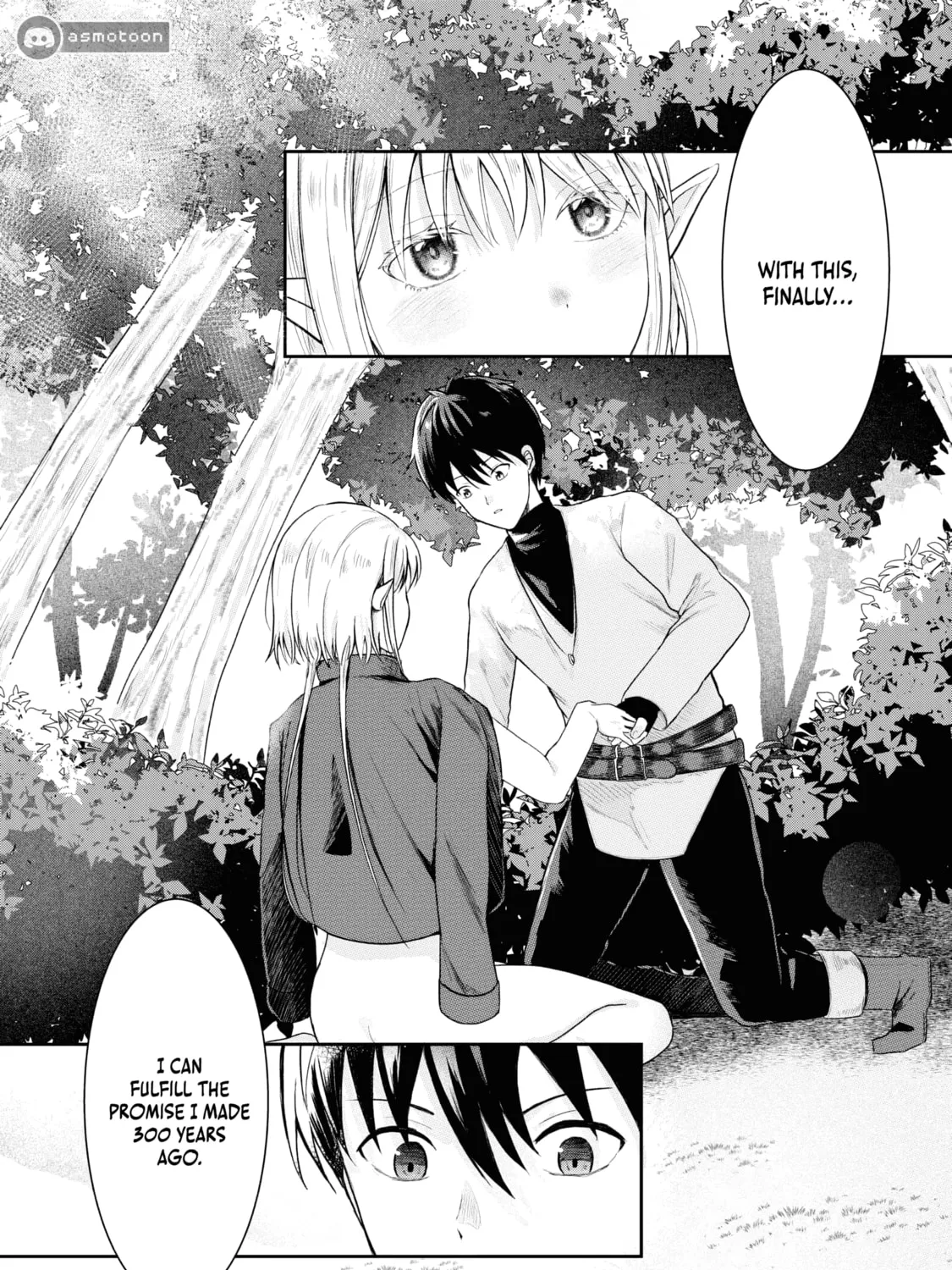 "Sono Hen no Kusa demo Kuttoke" to Tsuihou Sareta Munou Skill [Shokubutsugui] Mochi Tenseisha, Elf no Sato de Maboroshi no Shokubutsu o Tabete Musou Suru Chapter 2 page 2 - 