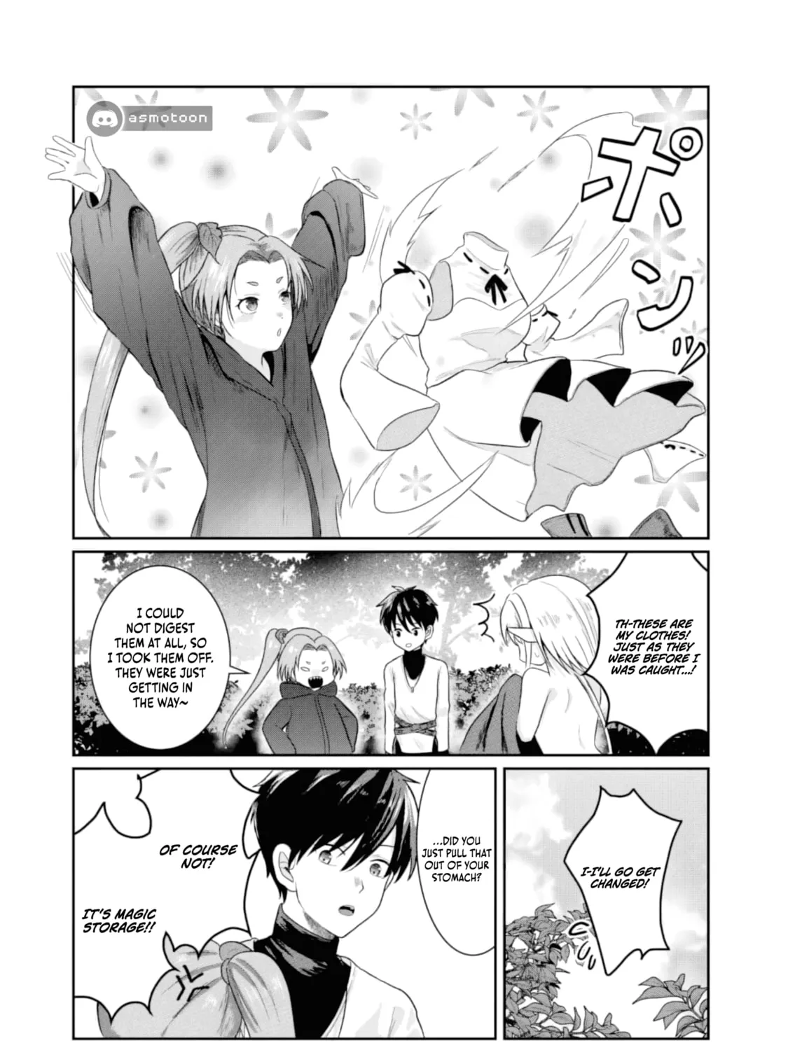 "Sono Hen no Kusa demo Kuttoke" to Tsuihou Sareta Munou Skill [Shokubutsugui] Mochi Tenseisha, Elf no Sato de Maboroshi no Shokubutsu o Tabete Musou Suru Chapter 2 page 18 - 