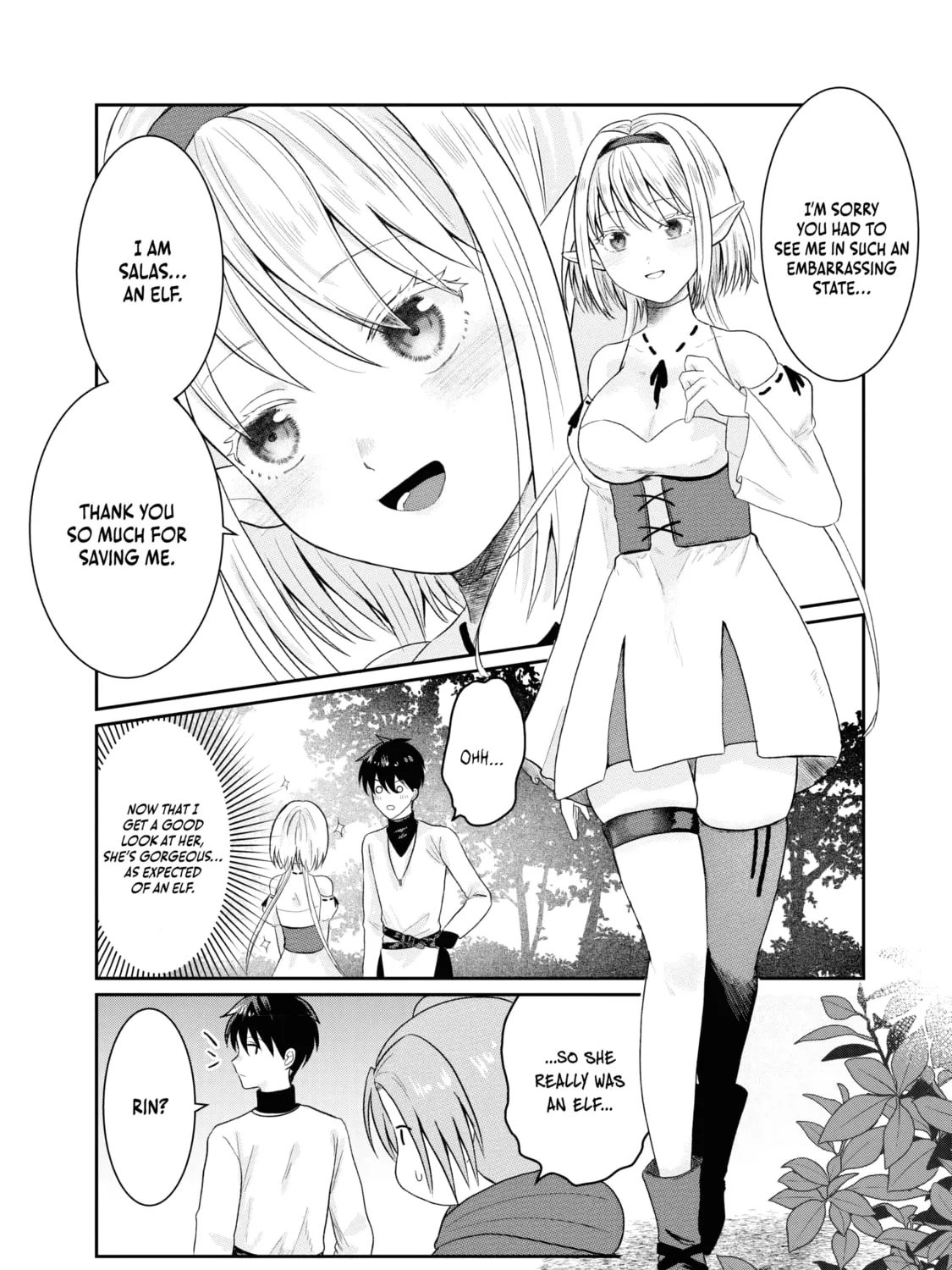 "Sono Hen no Kusa demo Kuttoke" to Tsuihou Sareta Munou Skill [Shokubutsugui] Mochi Tenseisha, Elf no Sato de Maboroshi no Shokubutsu o Tabete Musou Suru Chapter 2 page 24 - 