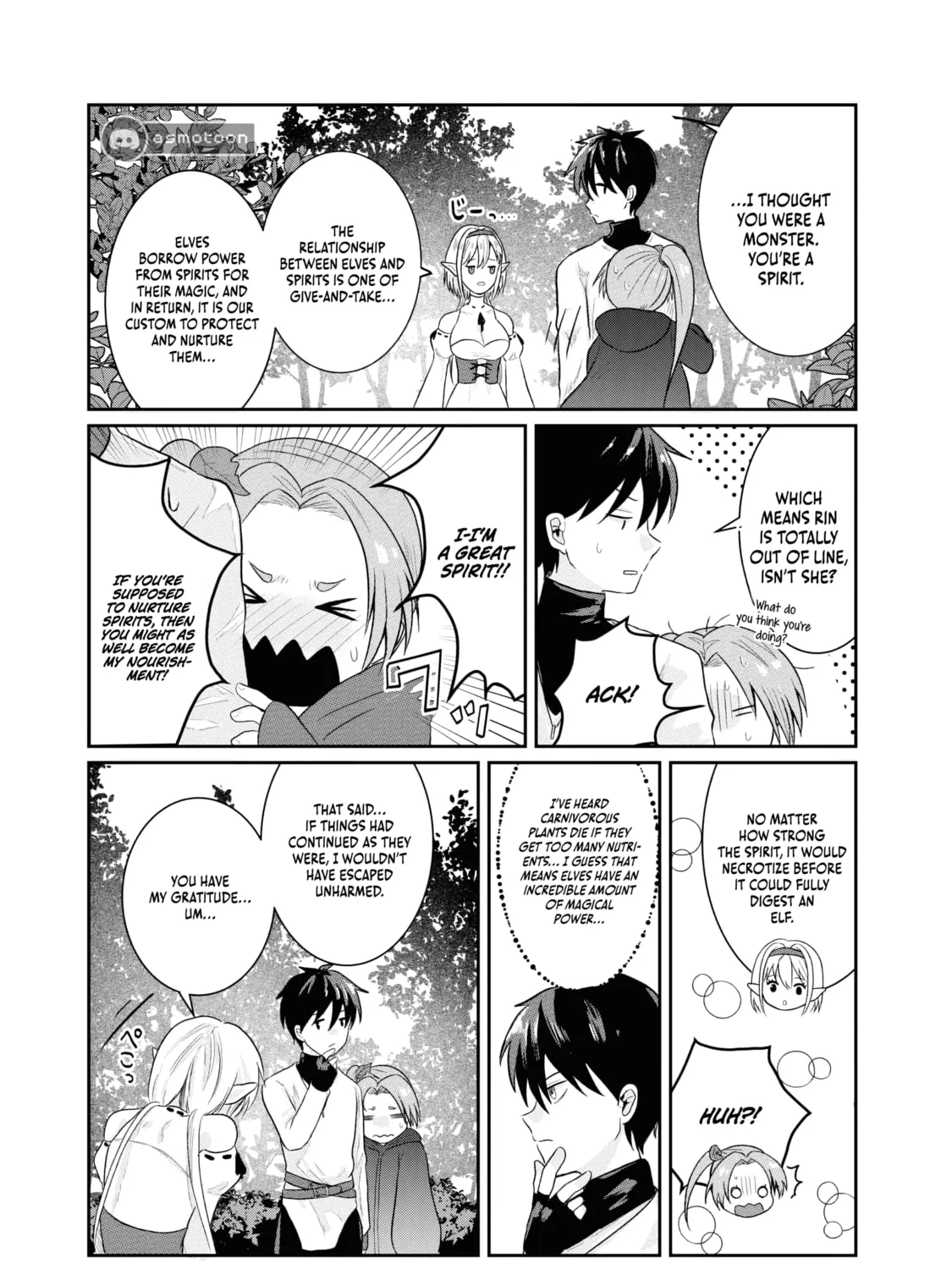 "Sono Hen no Kusa demo Kuttoke" to Tsuihou Sareta Munou Skill [Shokubutsugui] Mochi Tenseisha, Elf no Sato de Maboroshi no Shokubutsu o Tabete Musou Suru Chapter 2 page 26 - 