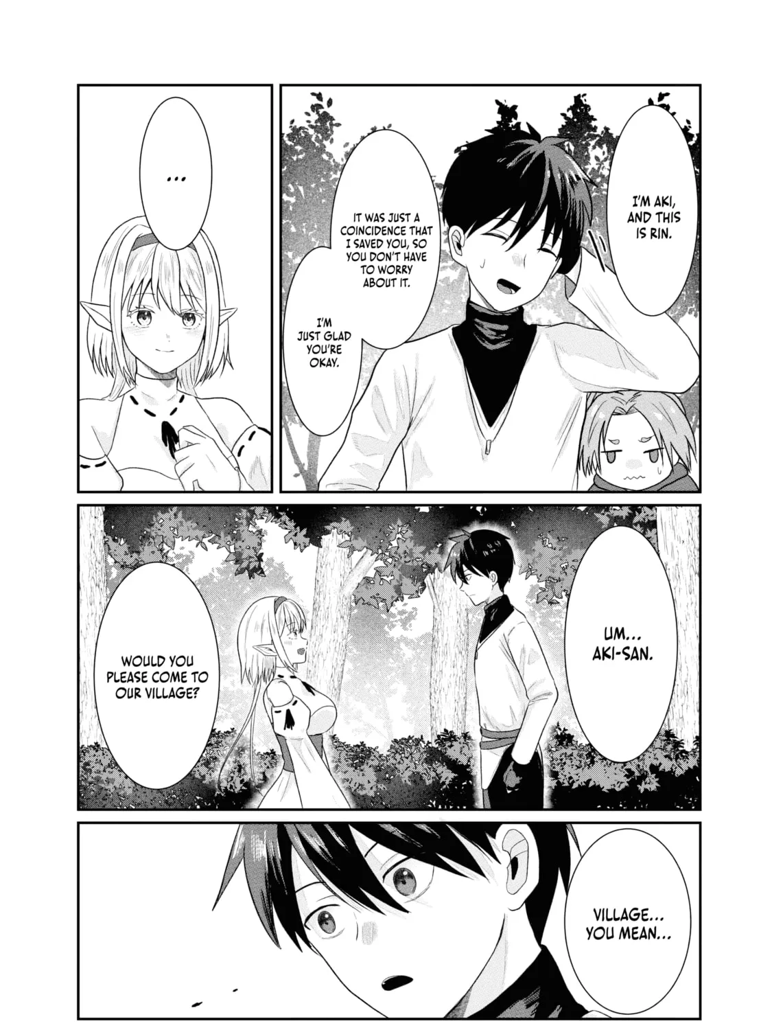 "Sono Hen no Kusa demo Kuttoke" to Tsuihou Sareta Munou Skill [Shokubutsugui] Mochi Tenseisha, Elf no Sato de Maboroshi no Shokubutsu o Tabete Musou Suru Chapter 2 page 28 - 