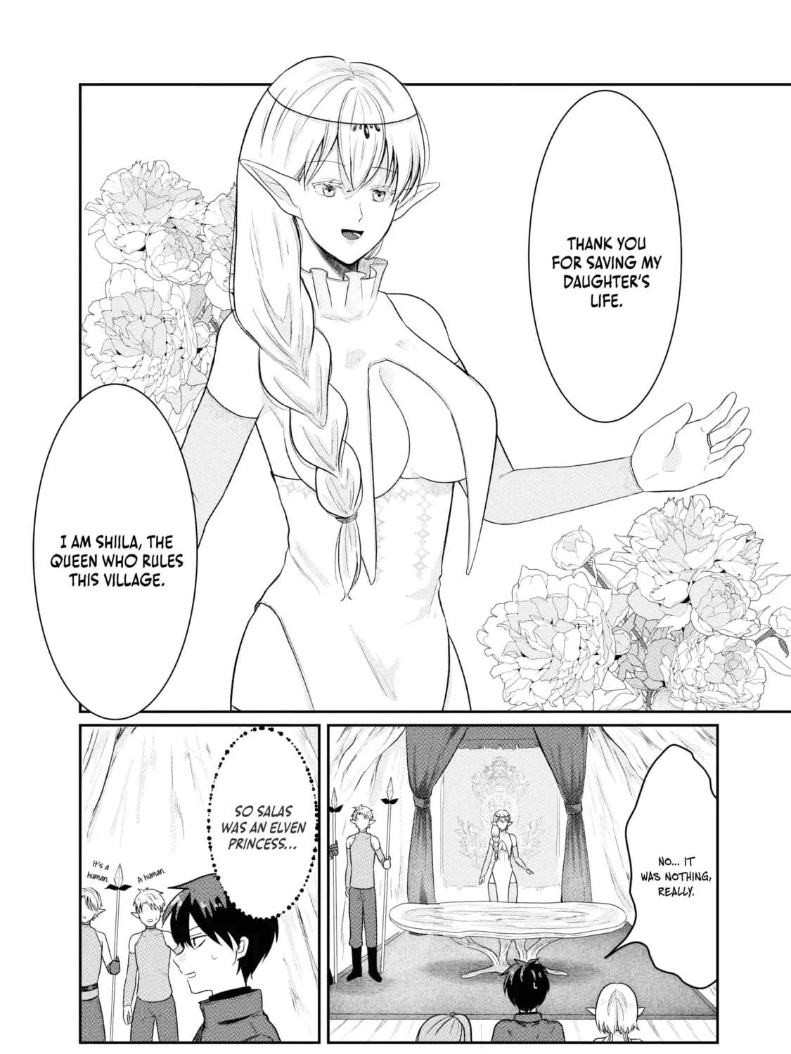 "Sono Hen no Kusa demo Kuttoke" to Tsuihou Sareta Munou Skill [Shokubutsugui] Mochi Tenseisha, Elf no Sato de Maboroshi no Shokubutsu o Tabete Musou Suru Chapter 2 page 36 - 