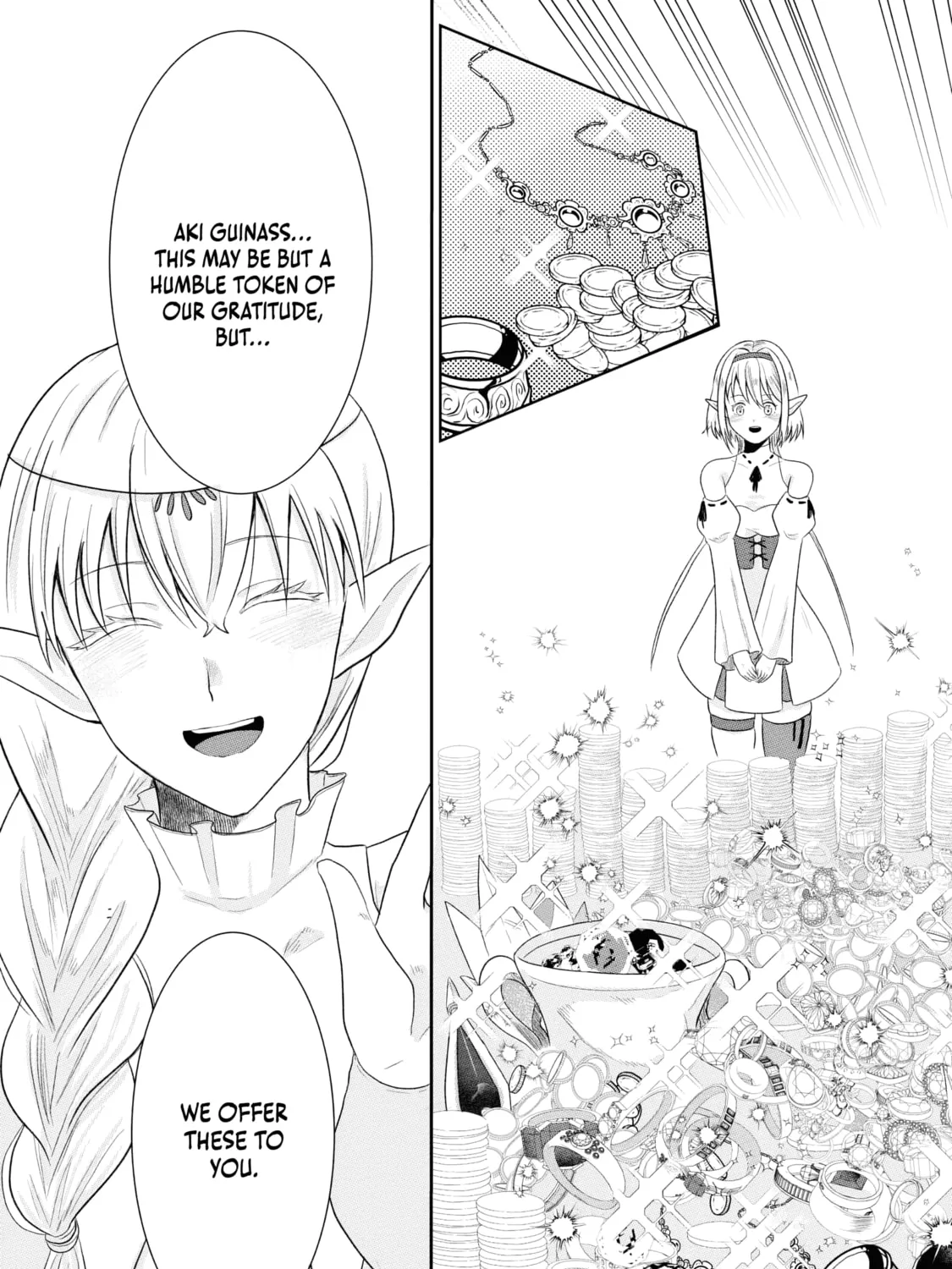 "Sono Hen no Kusa demo Kuttoke" to Tsuihou Sareta Munou Skill [Shokubutsugui] Mochi Tenseisha, Elf no Sato de Maboroshi no Shokubutsu o Tabete Musou Suru Chapter 2 page 46 - 